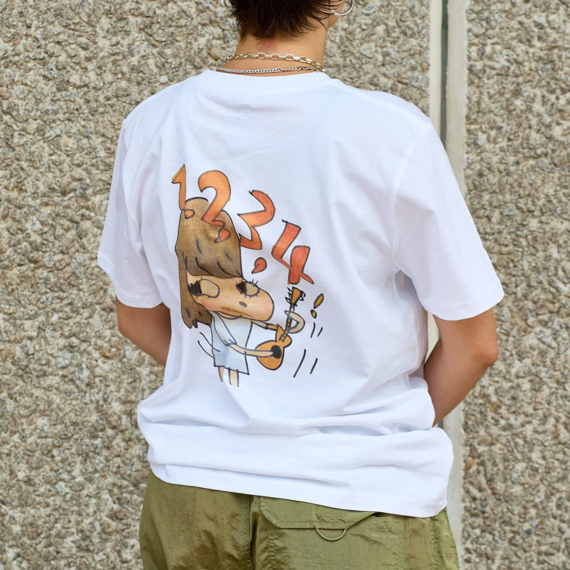 1, 2, 3, 4! - Yoshitomo Nara T-Shirt - Image 3