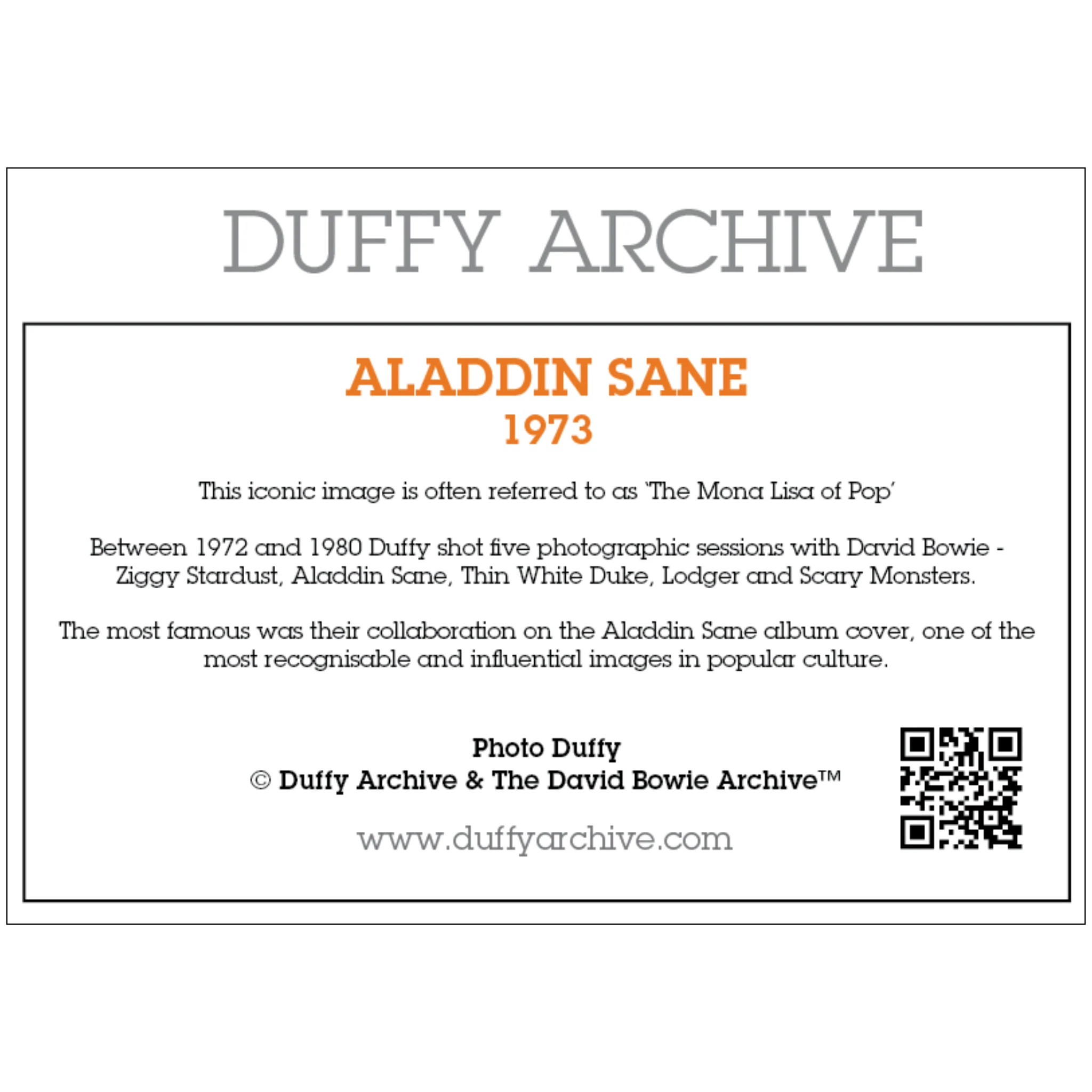 David Bowie Aladdin Sane 1973 Print - Image 3