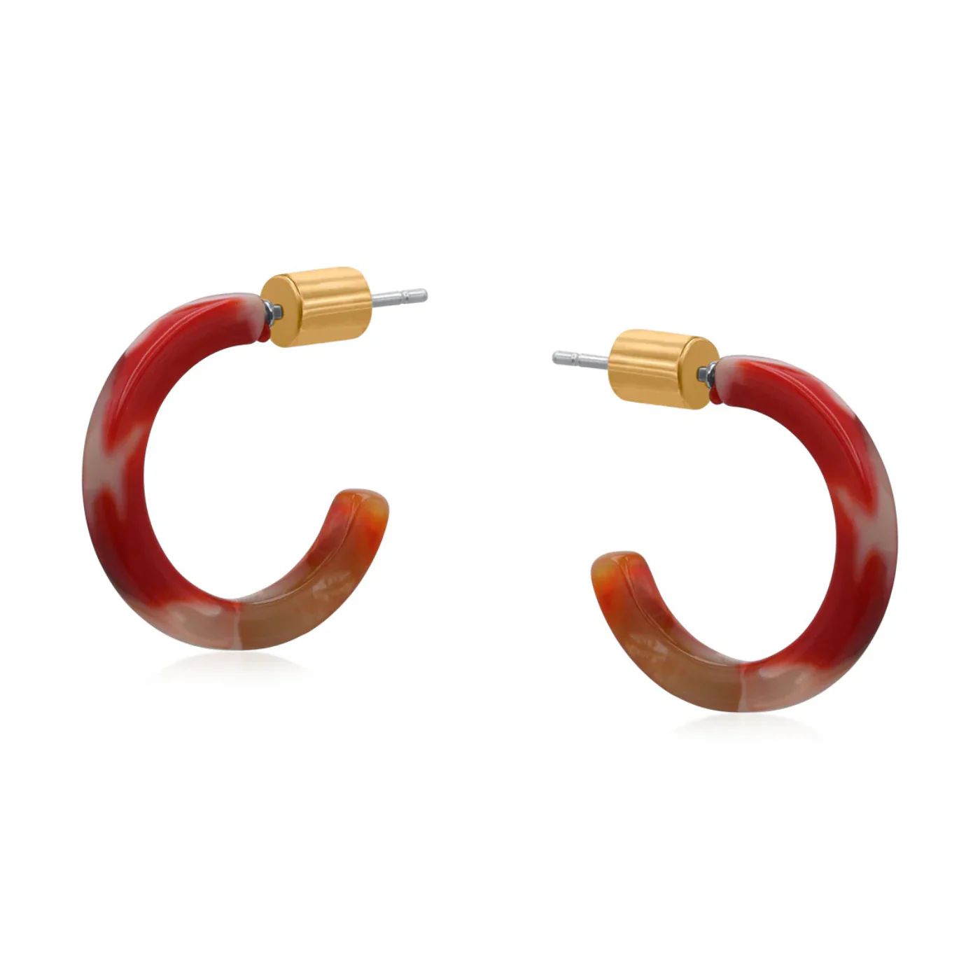 Alba Petite Resin Hoop Earrings