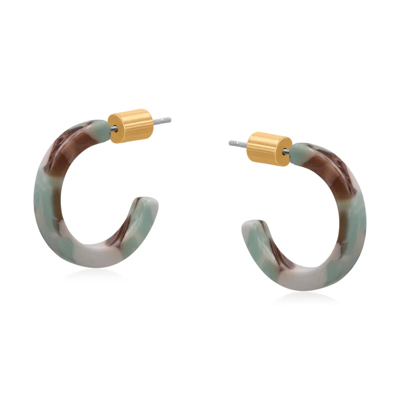 Alba Petite Resin Hoop Earrings - Image 2