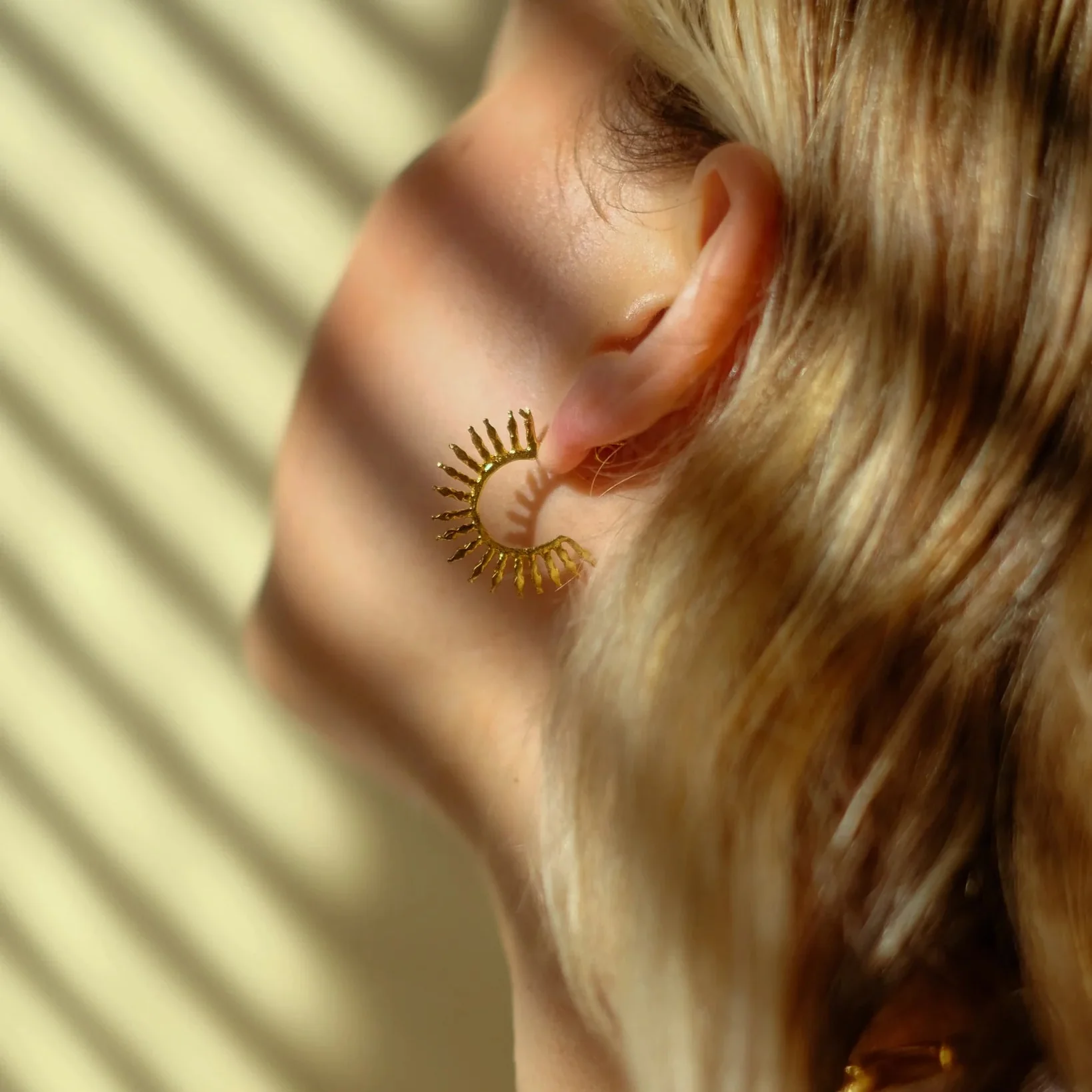 Aylin Gold Hoop Earrings by Ottoman Hands - Image 2