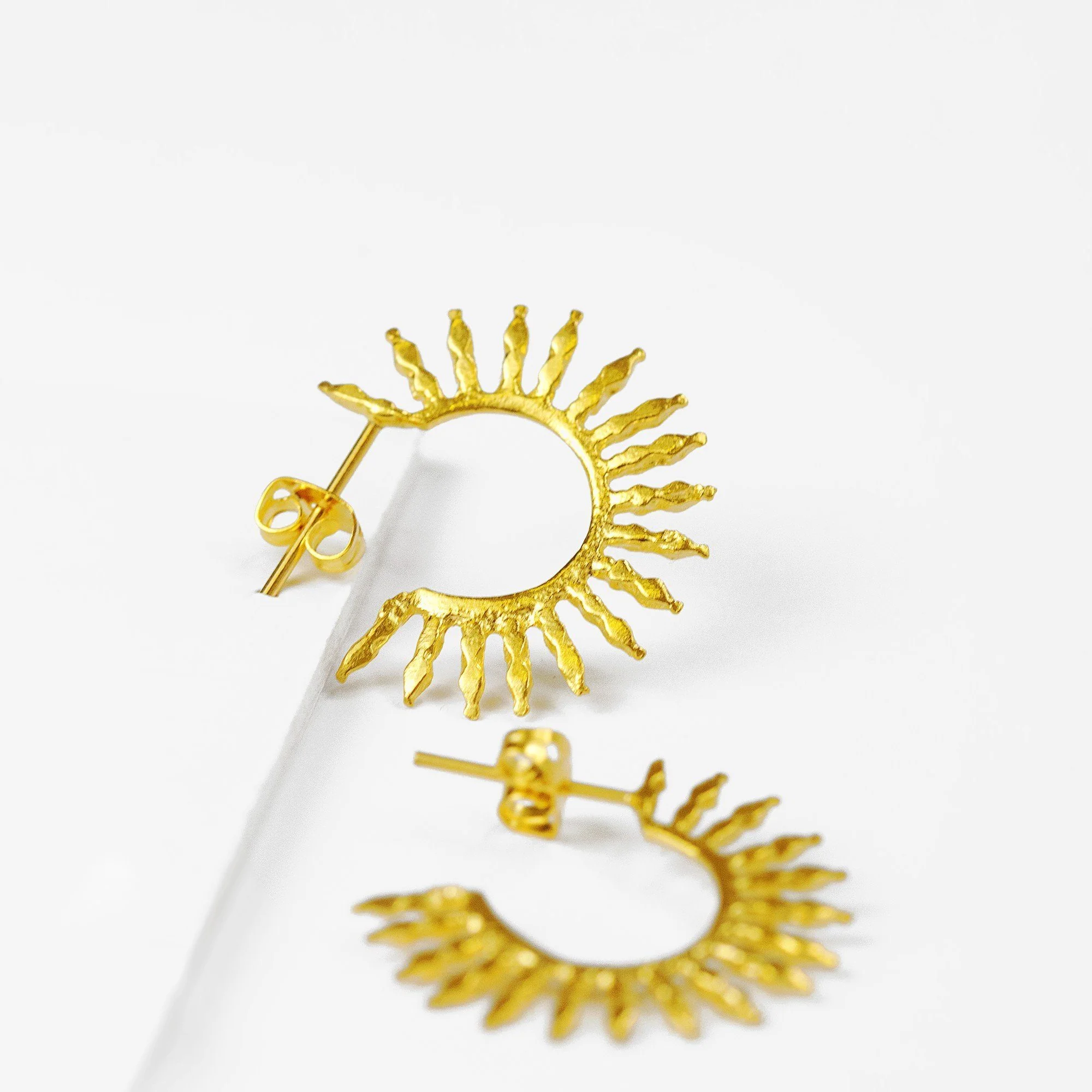Aylin Gold Hoop Earrings by Ottoman Hands - Image 3