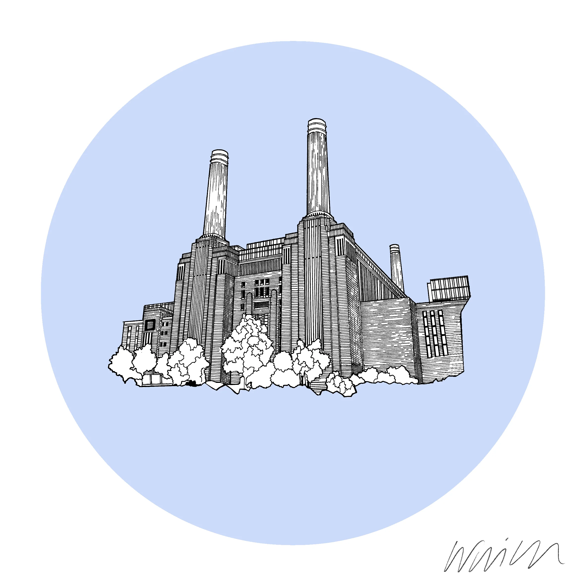 Battersea Power Station Violet Framed Print - Image 2