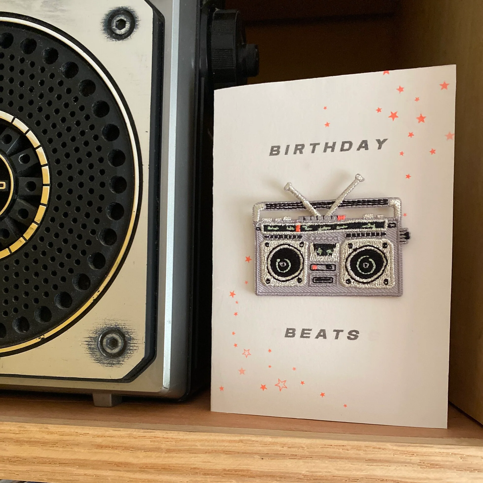 Boom Box Iron on Patch Card - Image 2