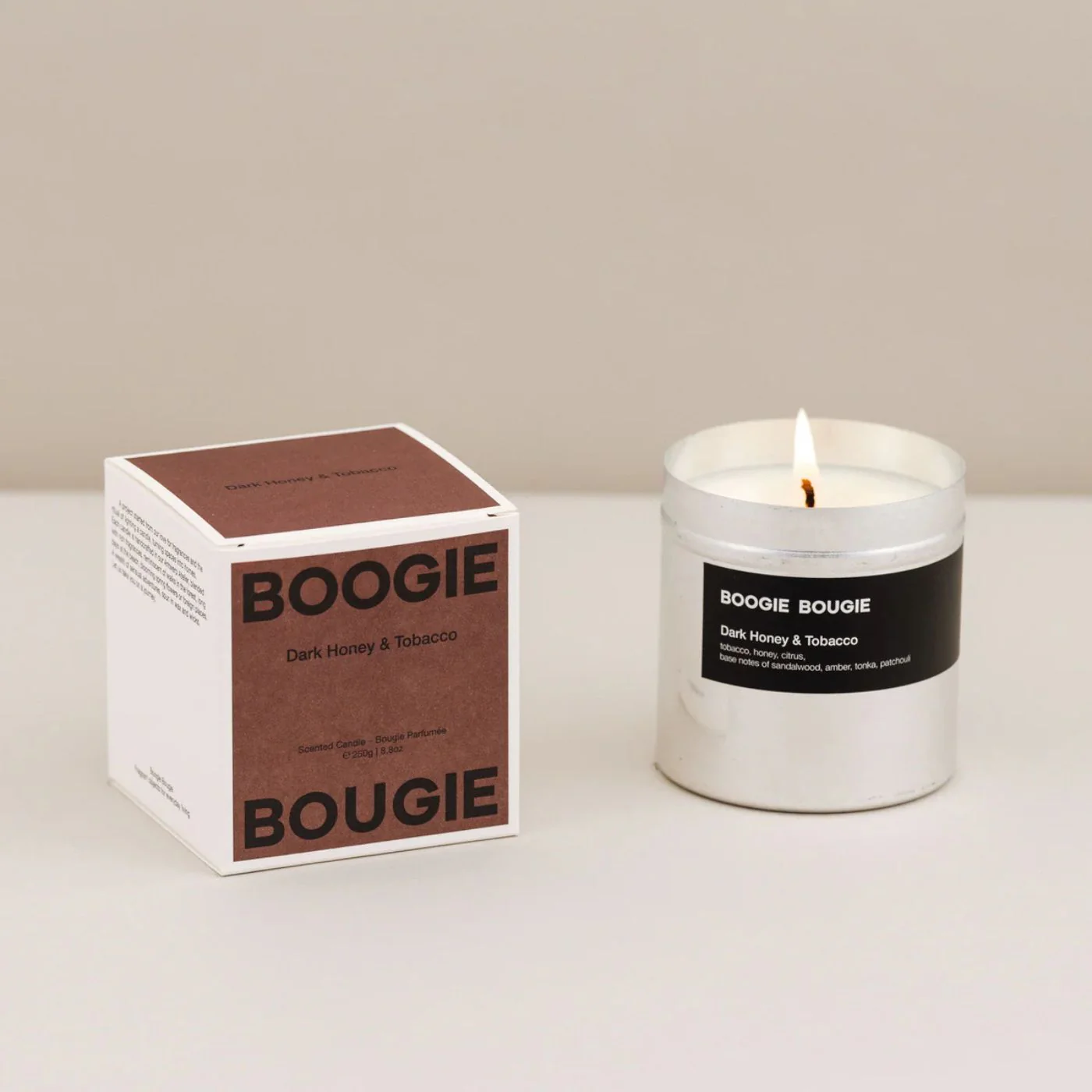 Boogie Bougie Dark Honey & Tobacco Candle - Image 3