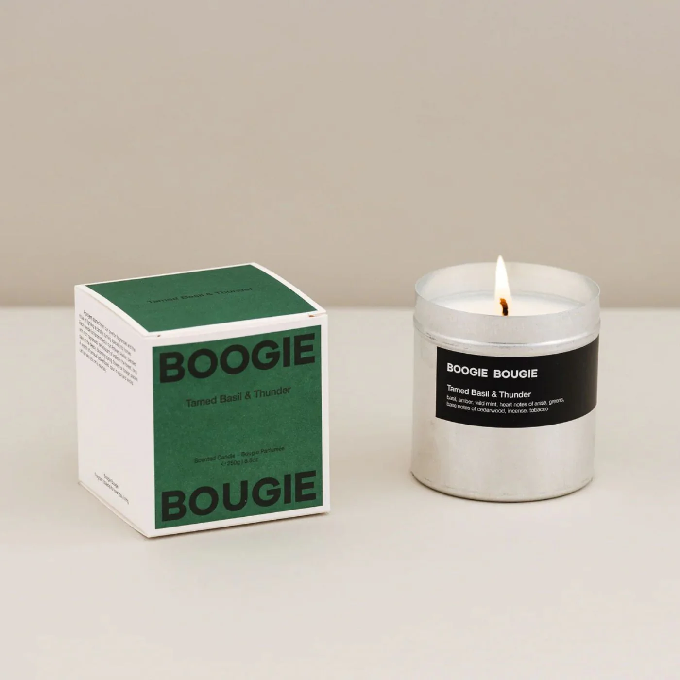 Boogie Bougie Tamed Basil & Thunder Candle - Image 2