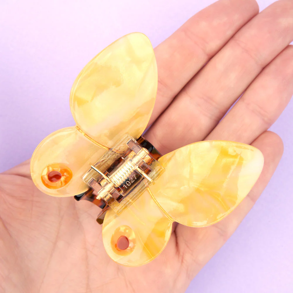 Butterfly Yellow Hair Claw Clip - Image 2