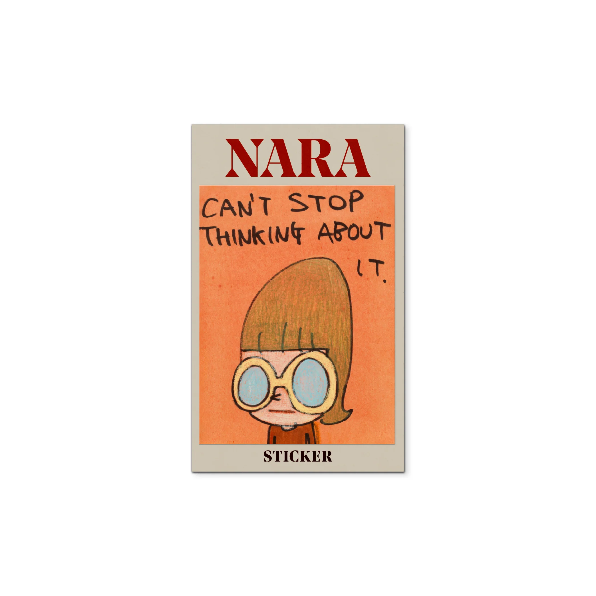 Can't Stop Thinking about It  - Yoshitomo Nara Sticker