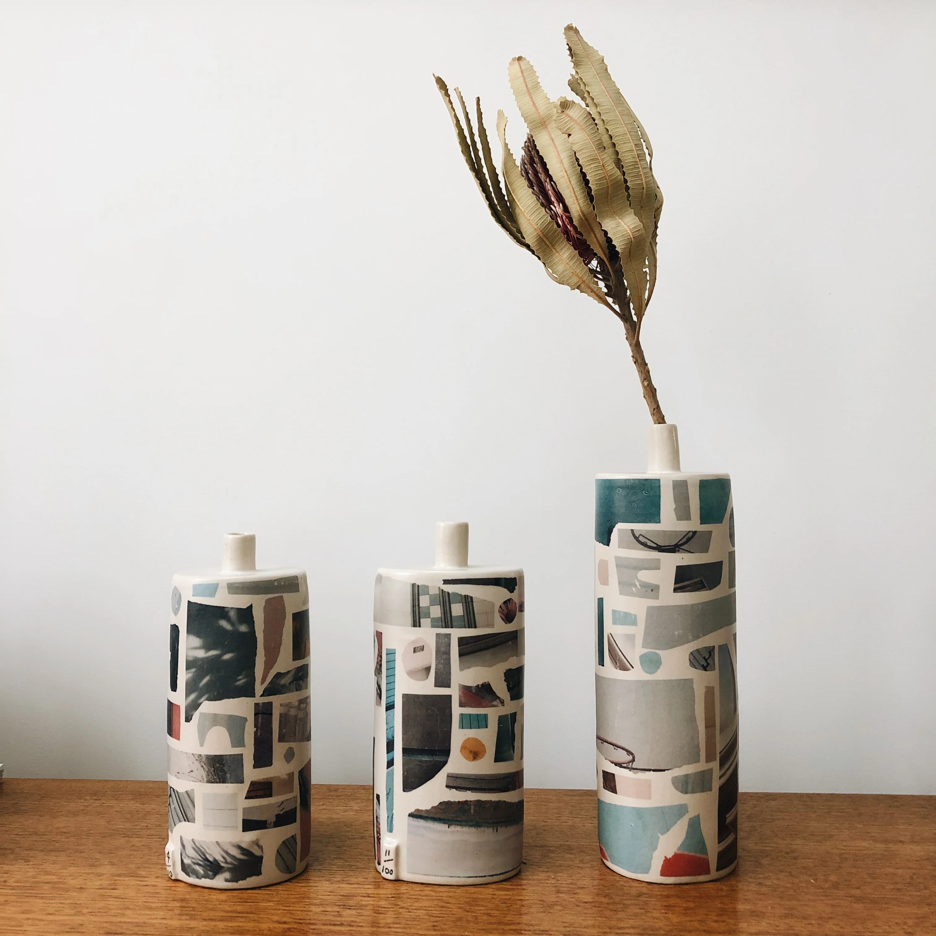 Jode Pankhurst Collage Bottle Vase - Image 2