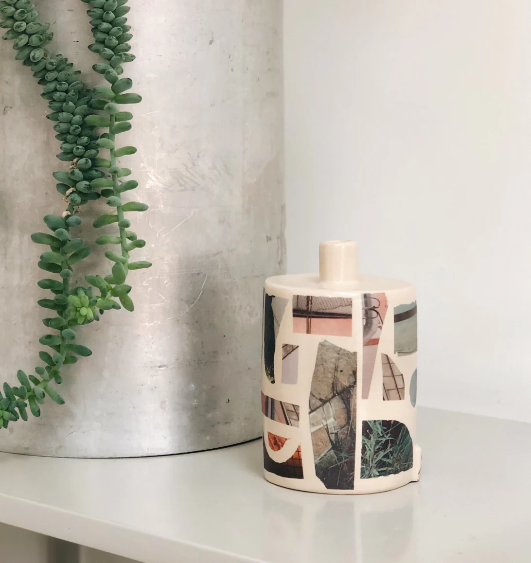 Jode Pankhurst Collage Bottle Vase - Image 3