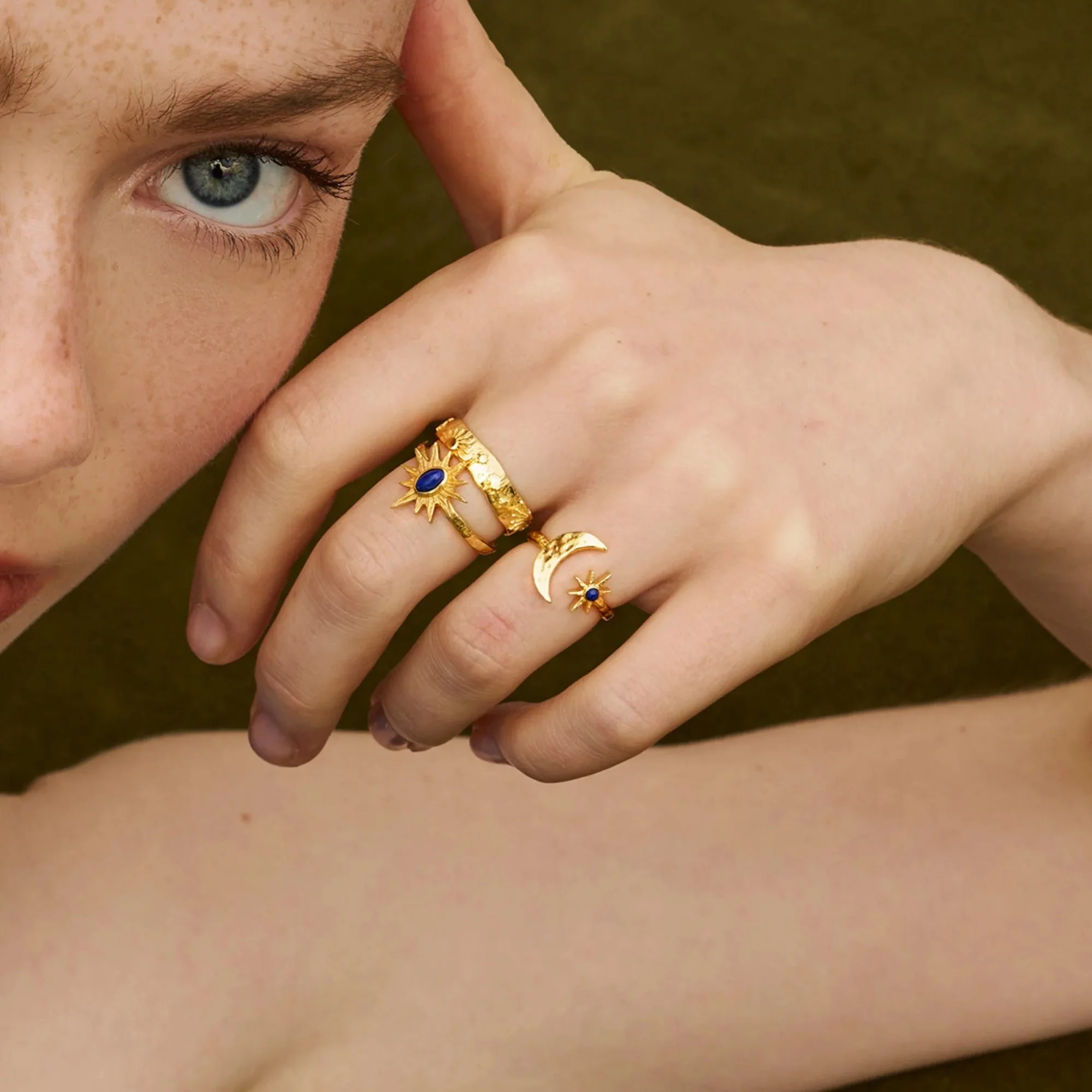Lapis Moon and Star Ring by Ottoman Hands - Image 2