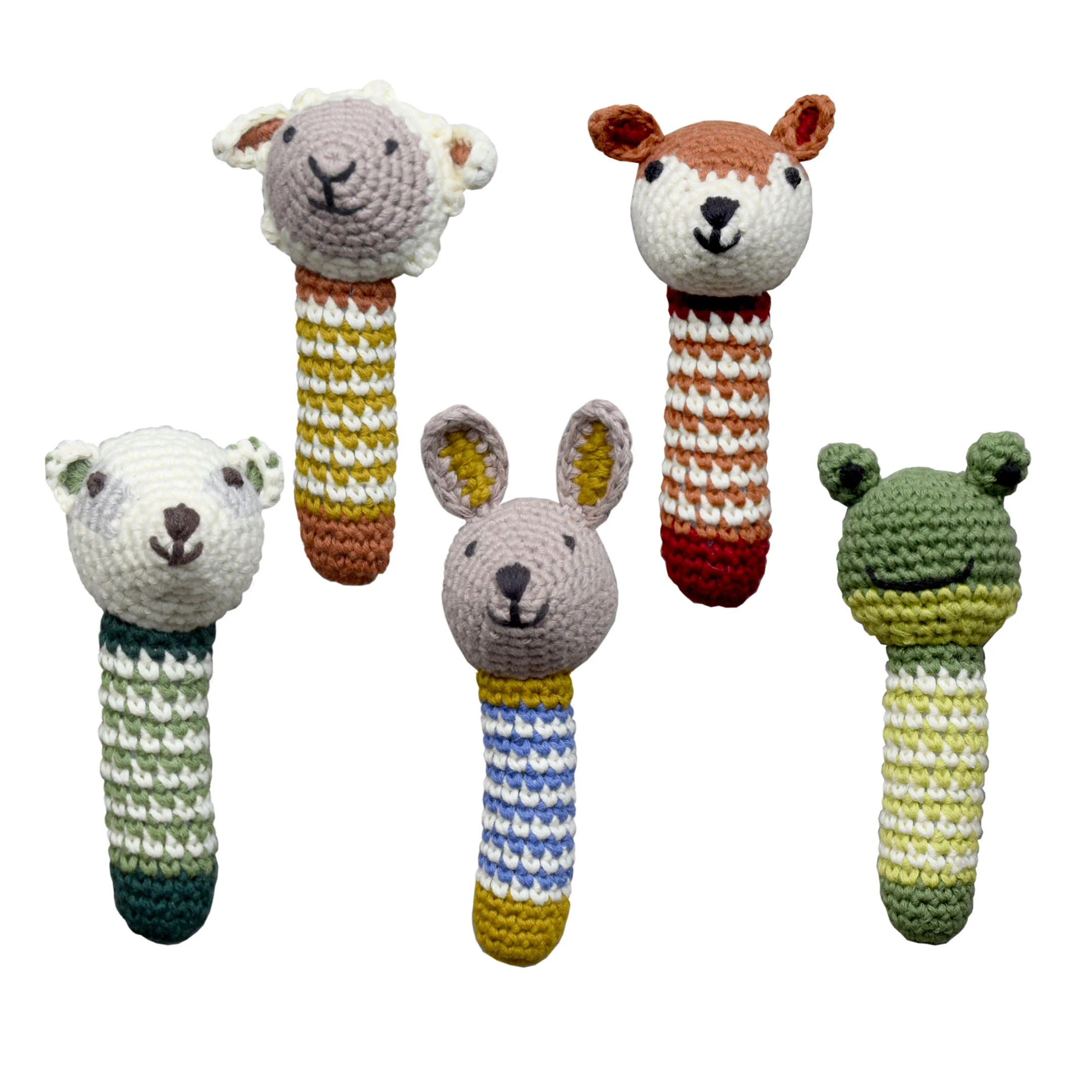 Crochet Countryside Animal Rattle Assorted