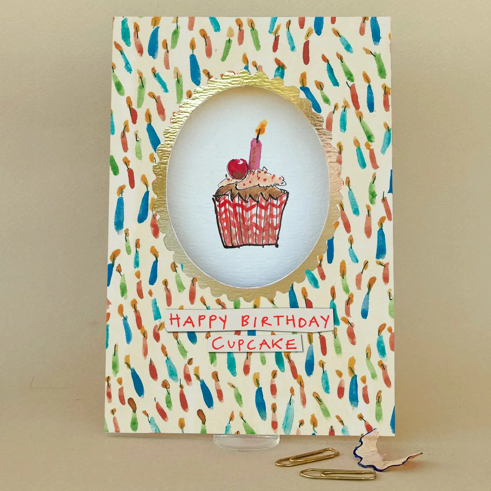 Cupcake Framed Birthday Card