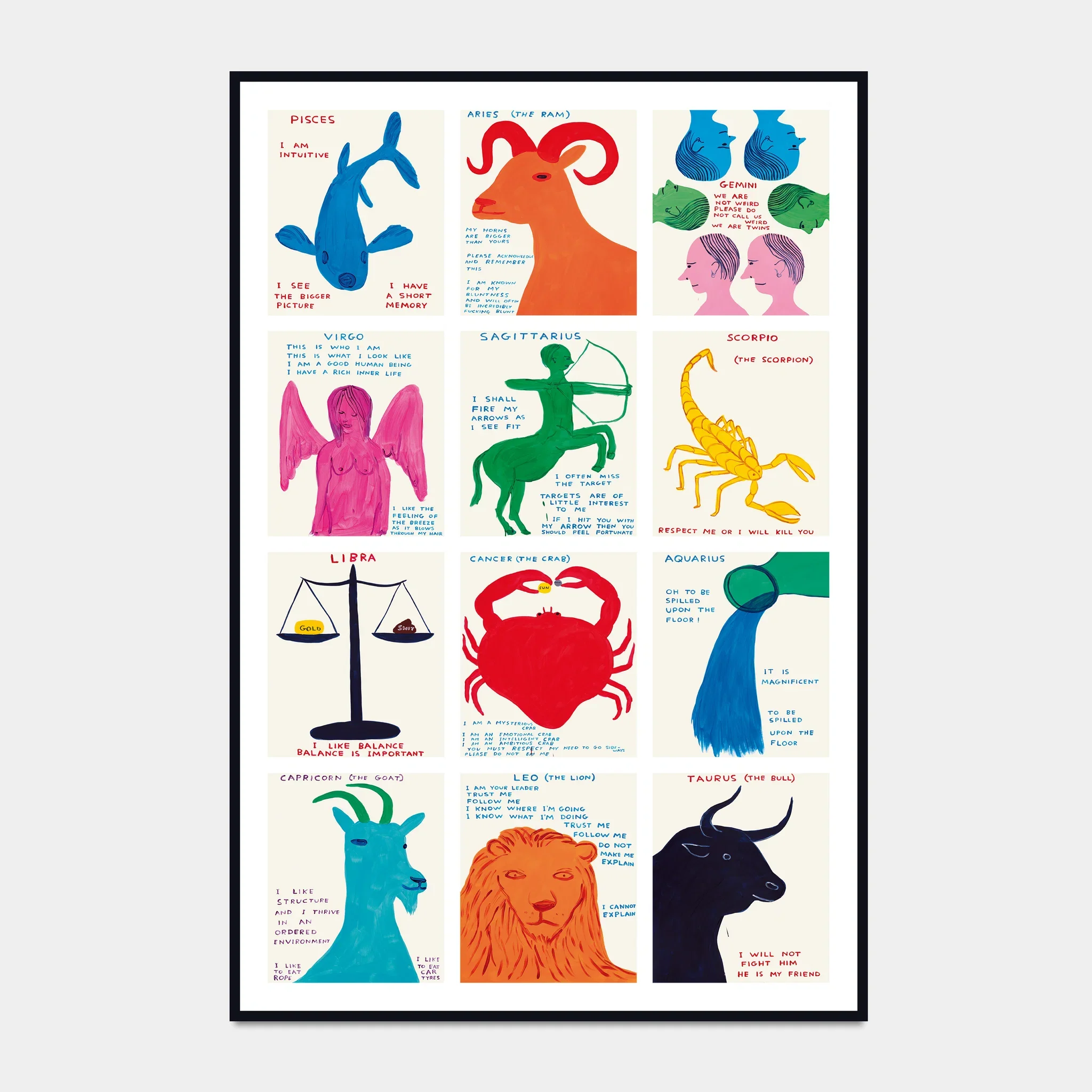 David Shrigley | Signs of the Zodiac Maxi Poster - Image 2