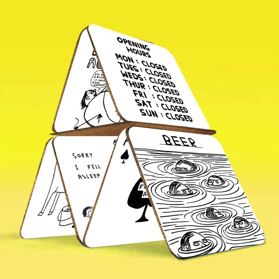 David Shrigley White Coaster Set - Image 2