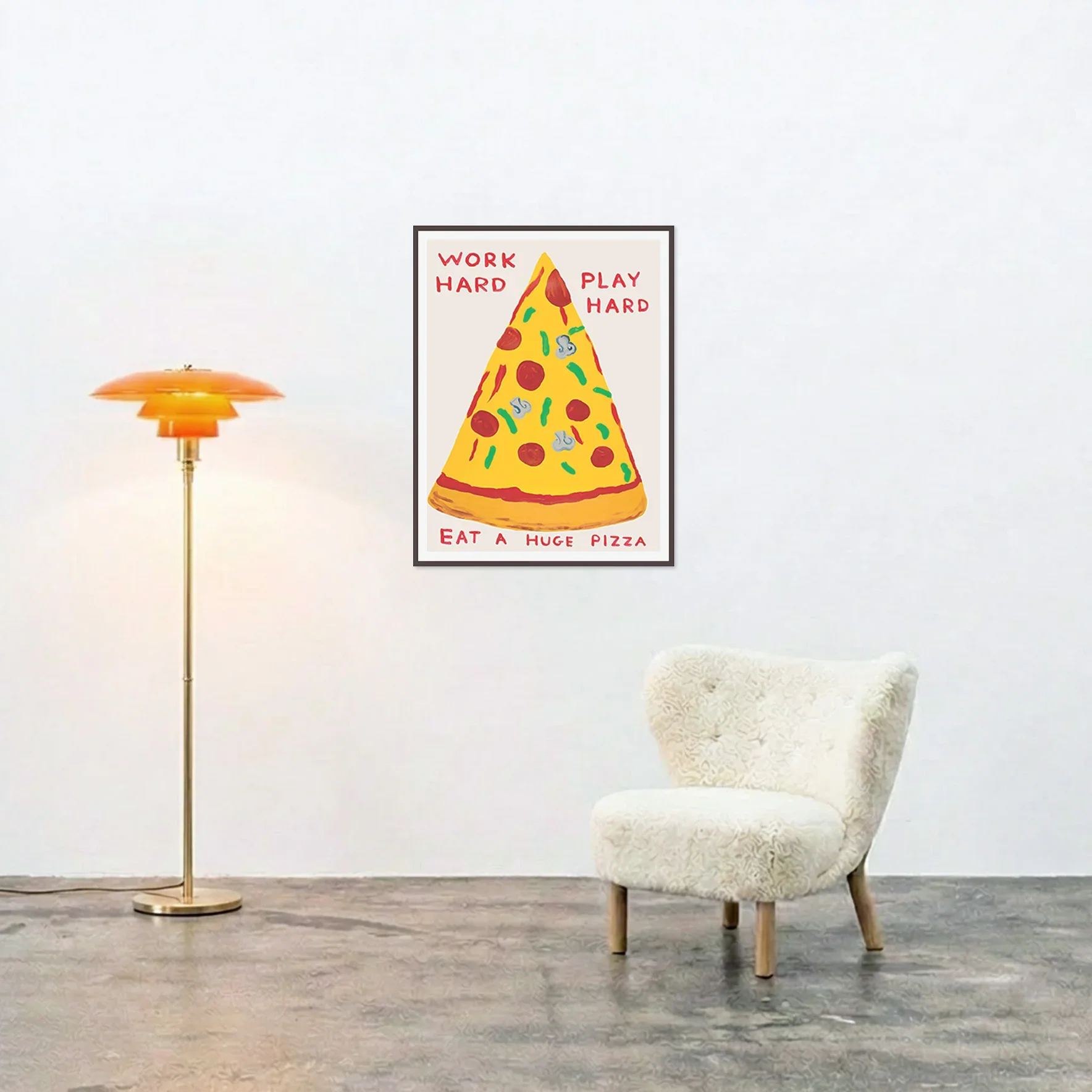 David Shrigley | Work Hard Play Hard Poster - Image 3
