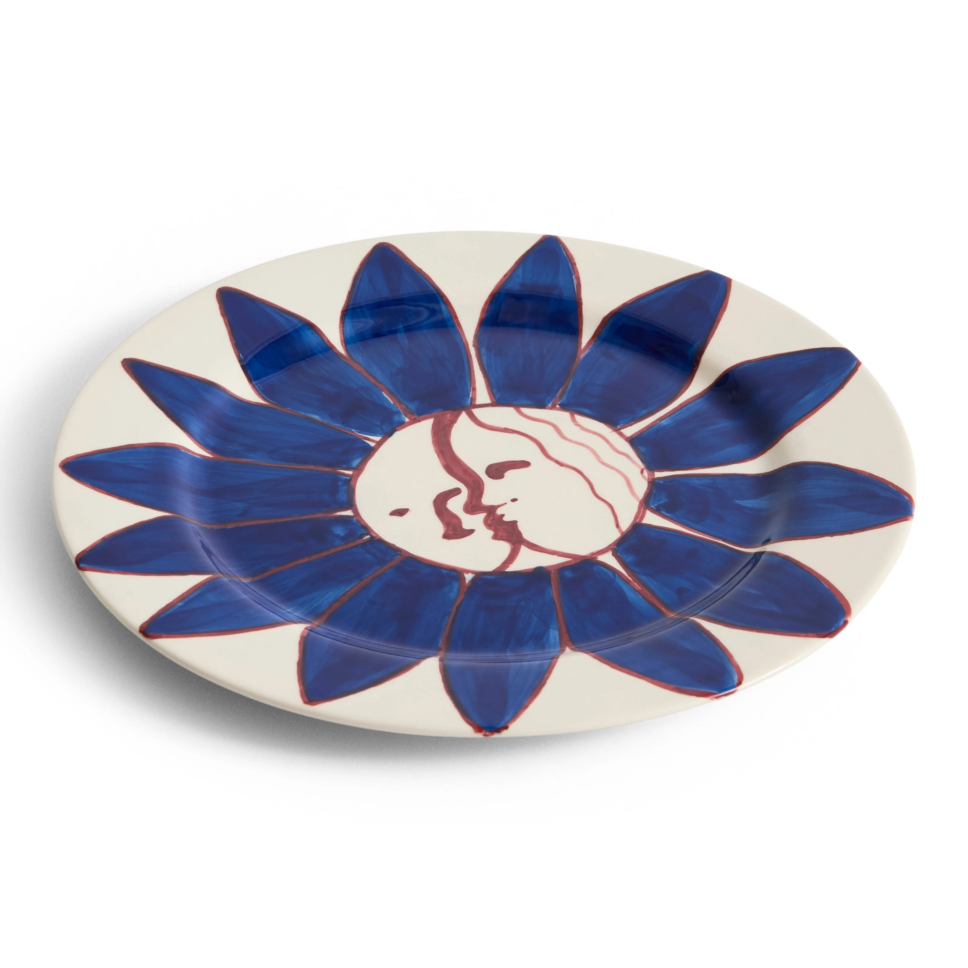 HAY Deep Blue Flower La Pittura Plate