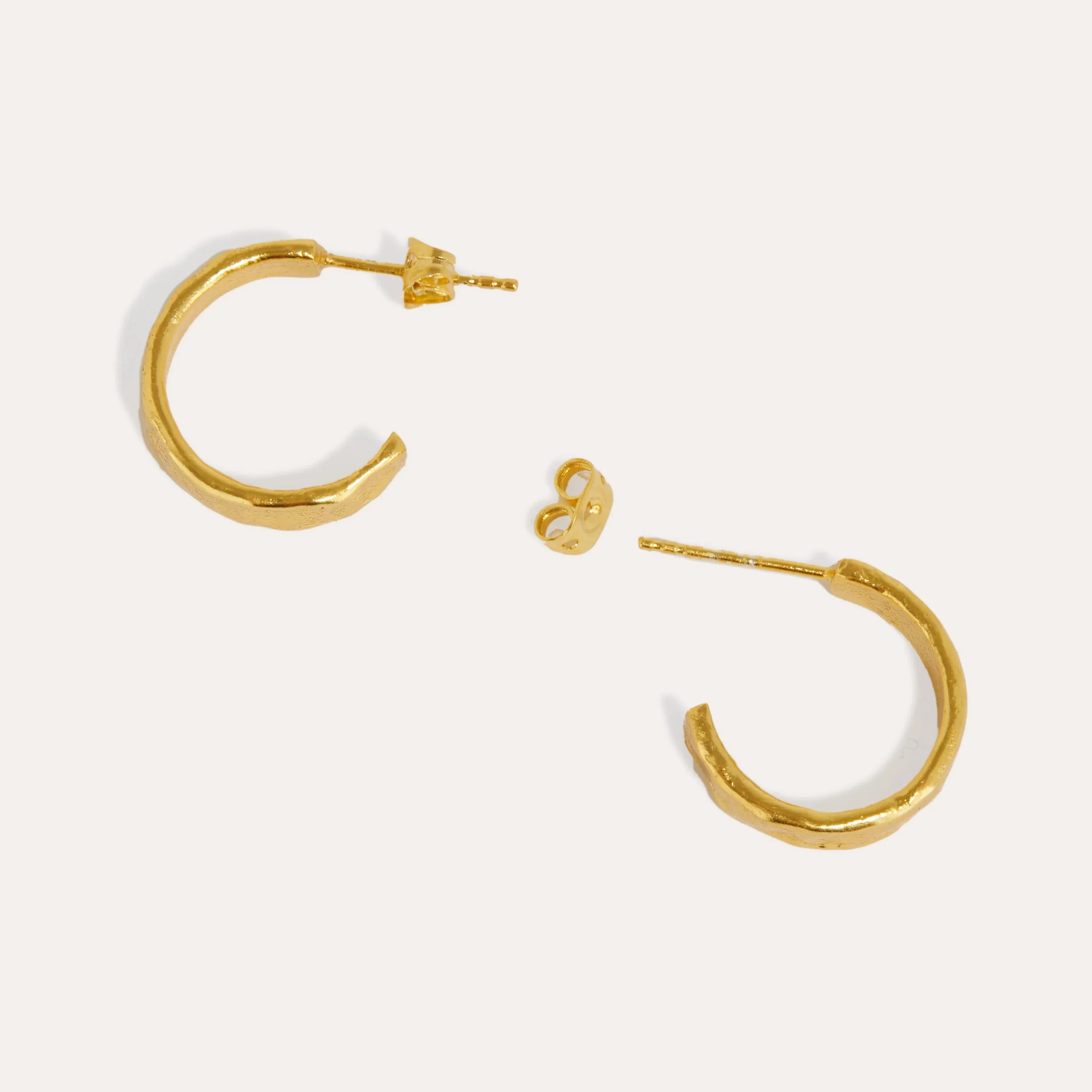 Dela Textured Hoop Earrings by Ottoman Hands - Image 3