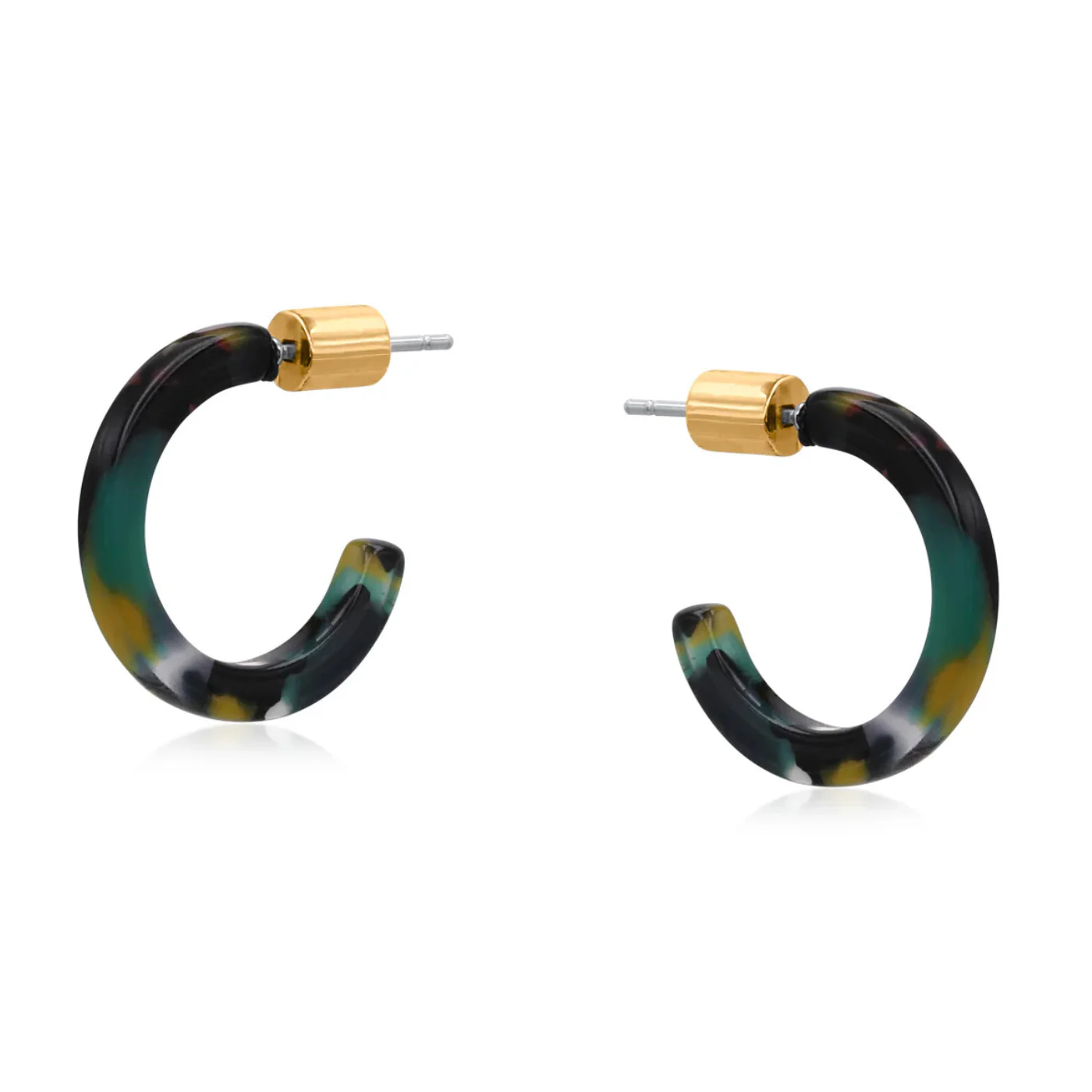 Delina Petite Resin Hoop Earrings - Image 2
