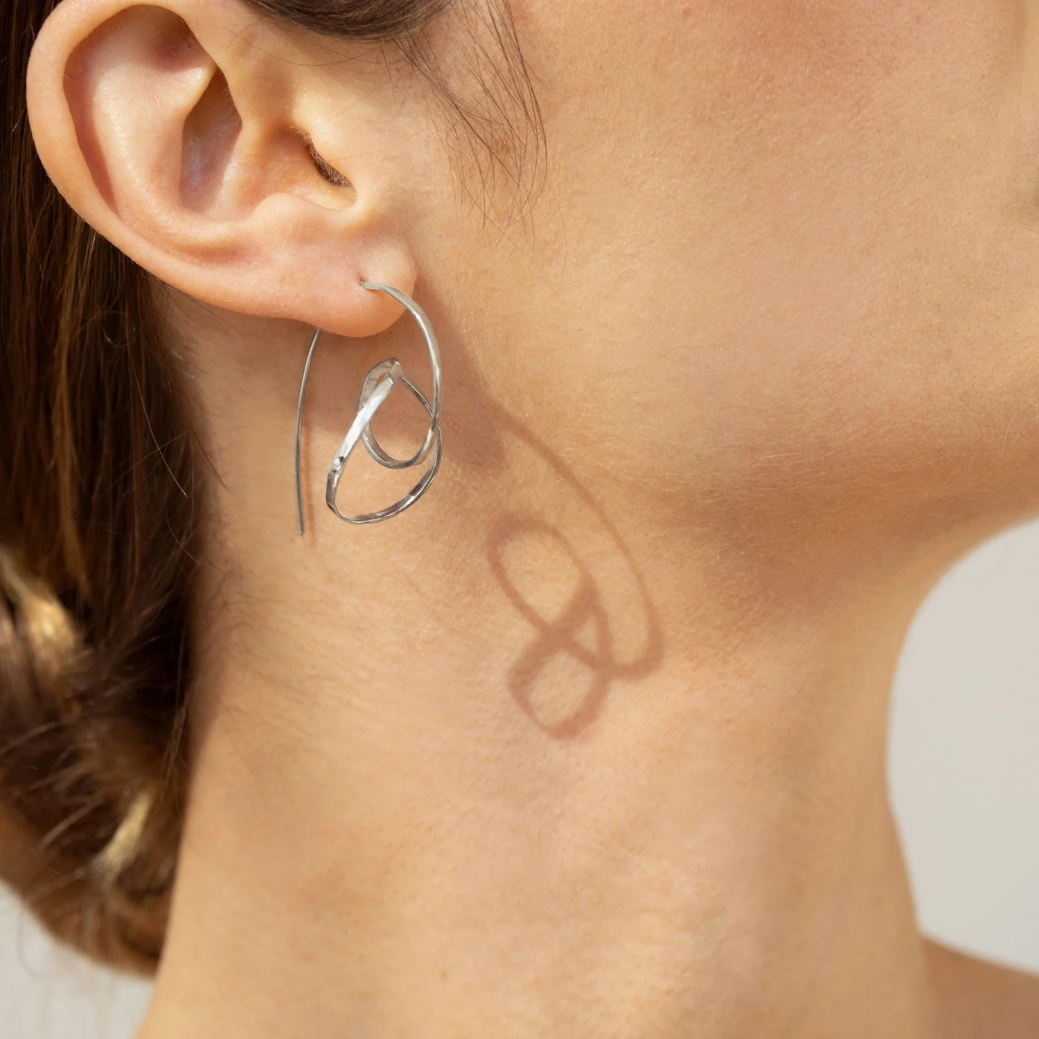 Embolic Medium Silver Earrings by Joidart - Image 2
