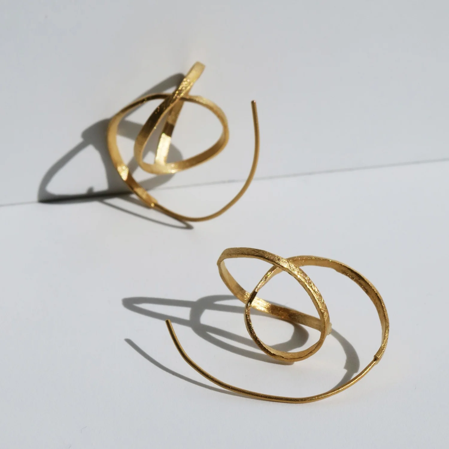 Embolic Medium Gold Earrings by Joidart - Image 3