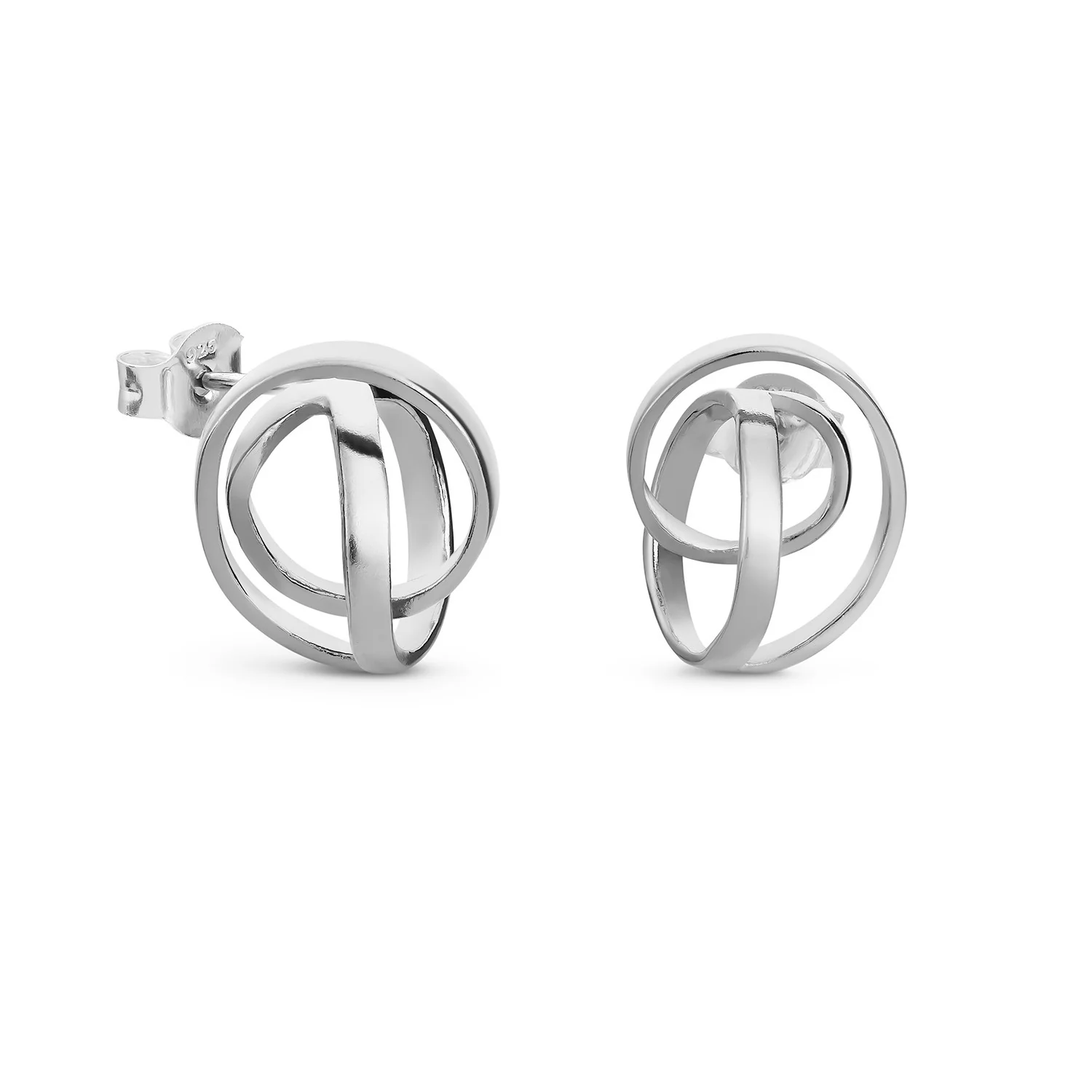 Embolic Silver Stud Earrings by Joidart
