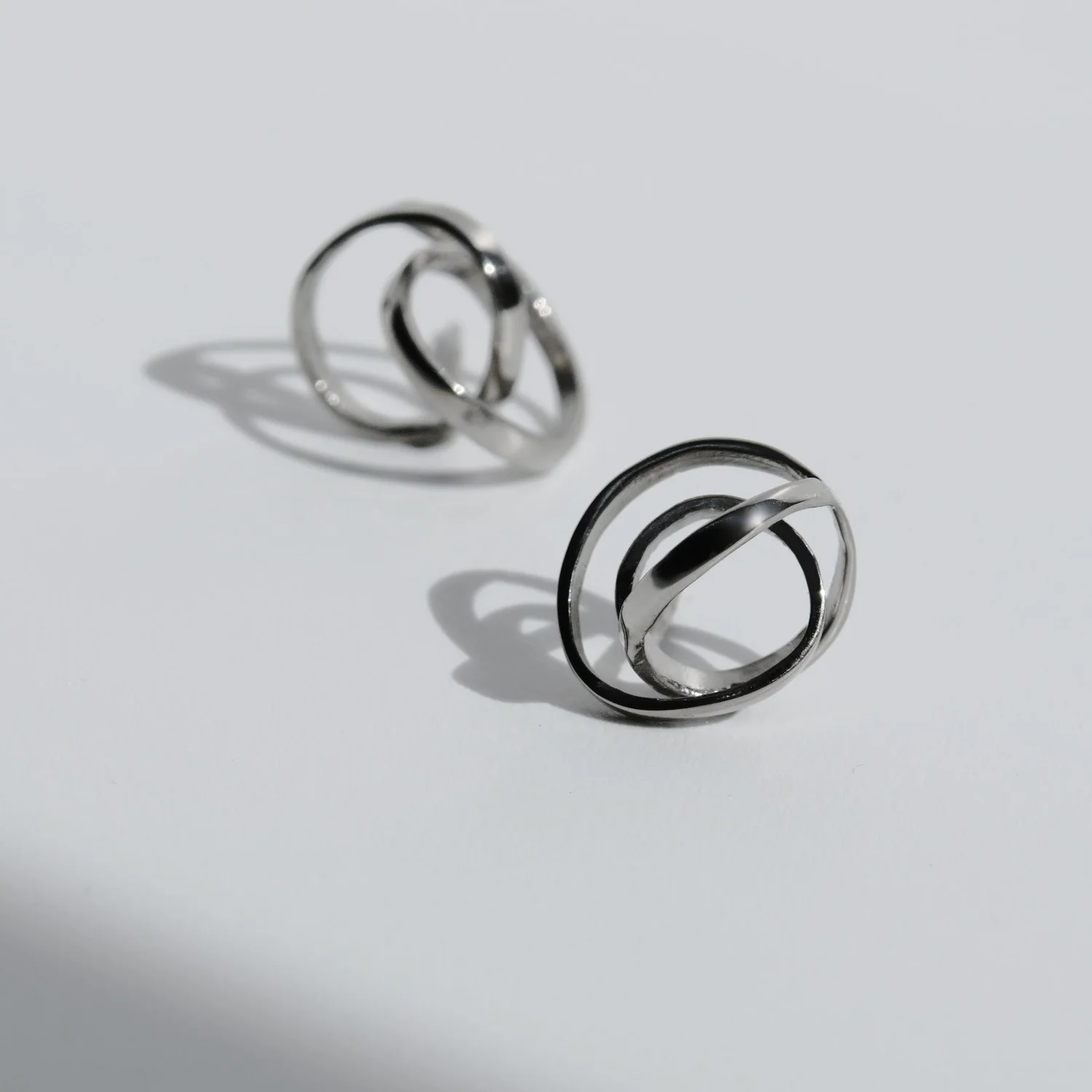 Embolic Silver Stud Earrings by Joidart - Image 3