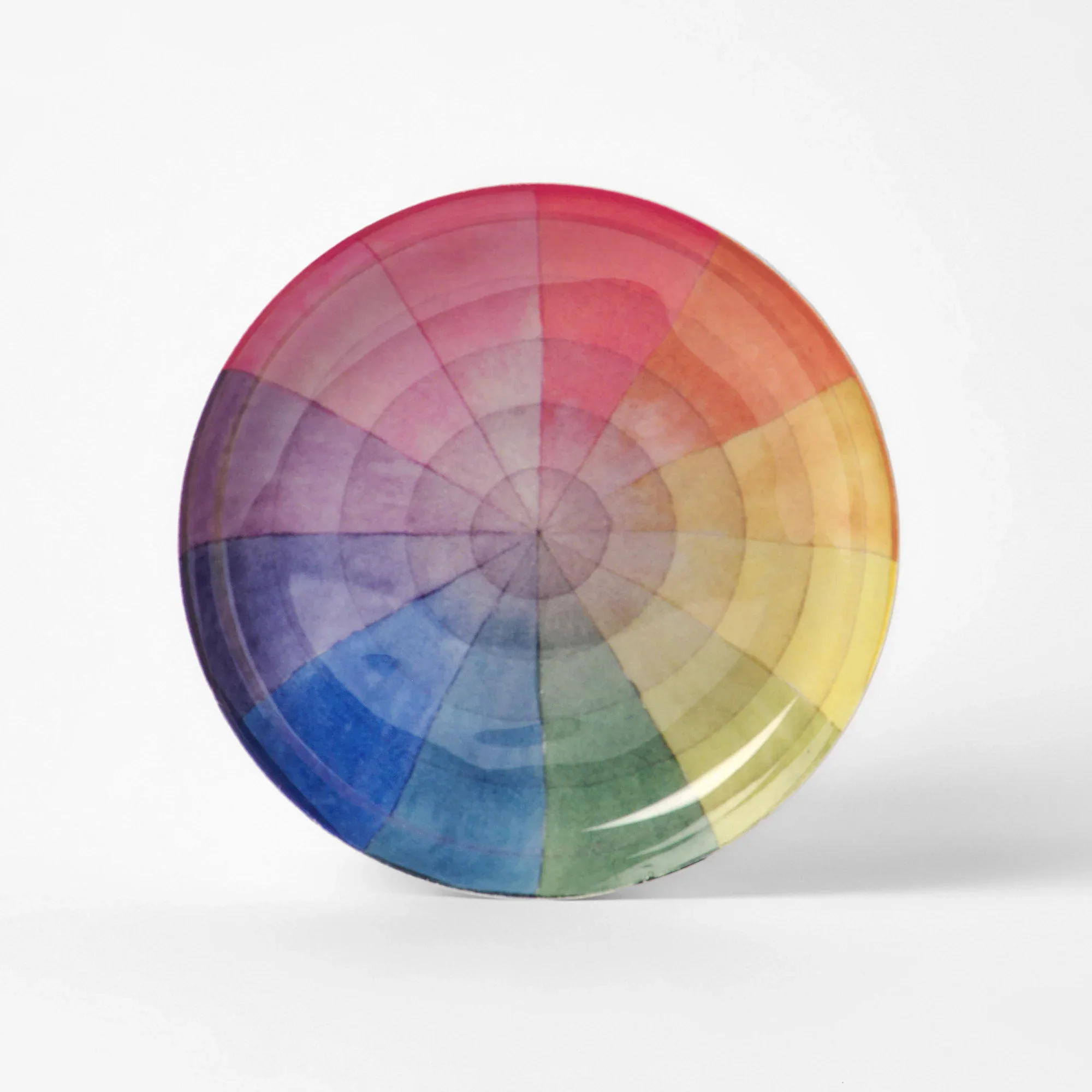 Vintage Colour Wheel Round Enamel Tray