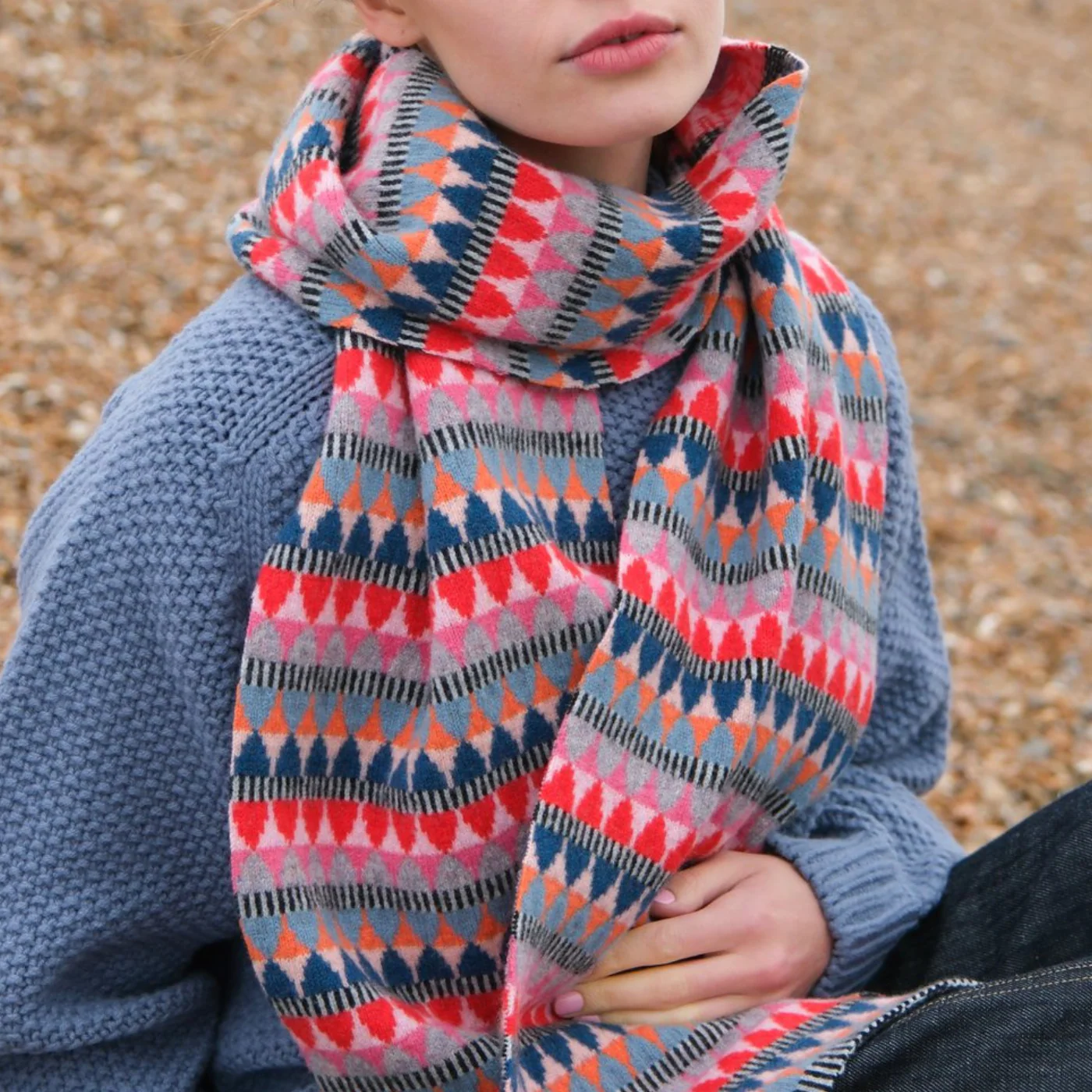Felted Jacquard Scarf - Image 3