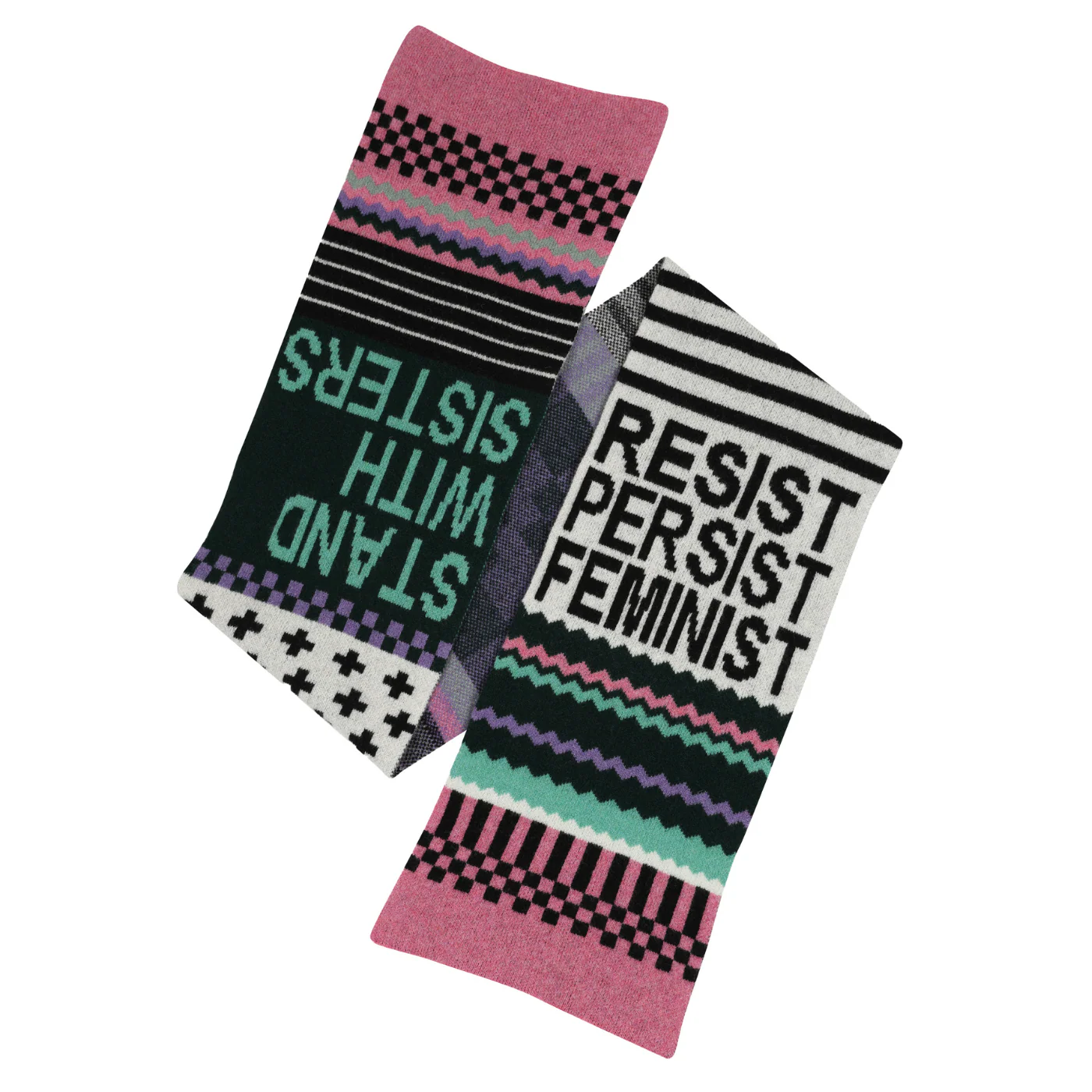 Feminist Patchwork Scarf