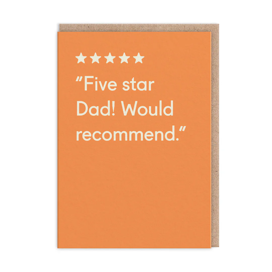 Five Star Dad Greeting Card