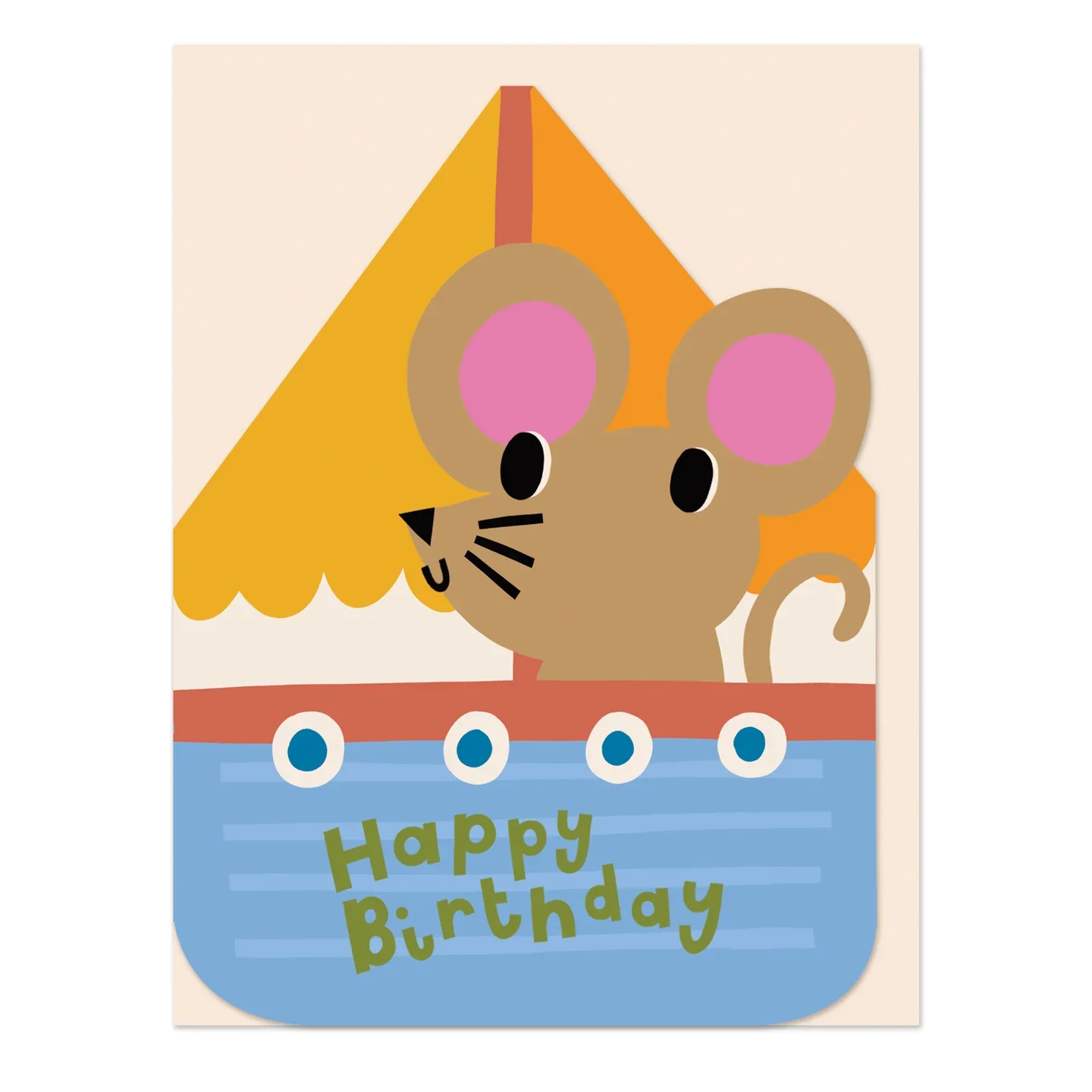 Happy Birthday Boat Mini Card
