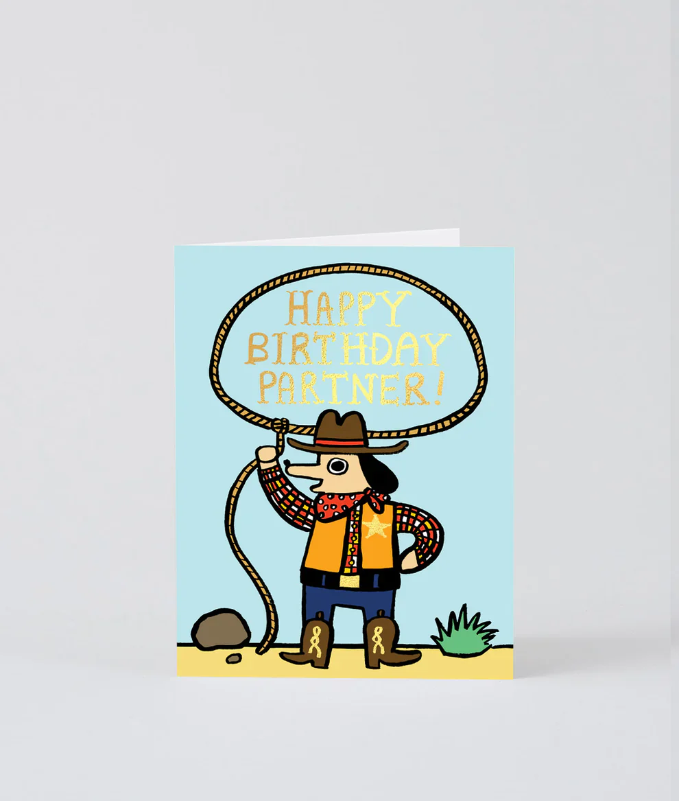 Happy Birthday Partner Kids Greetings Card