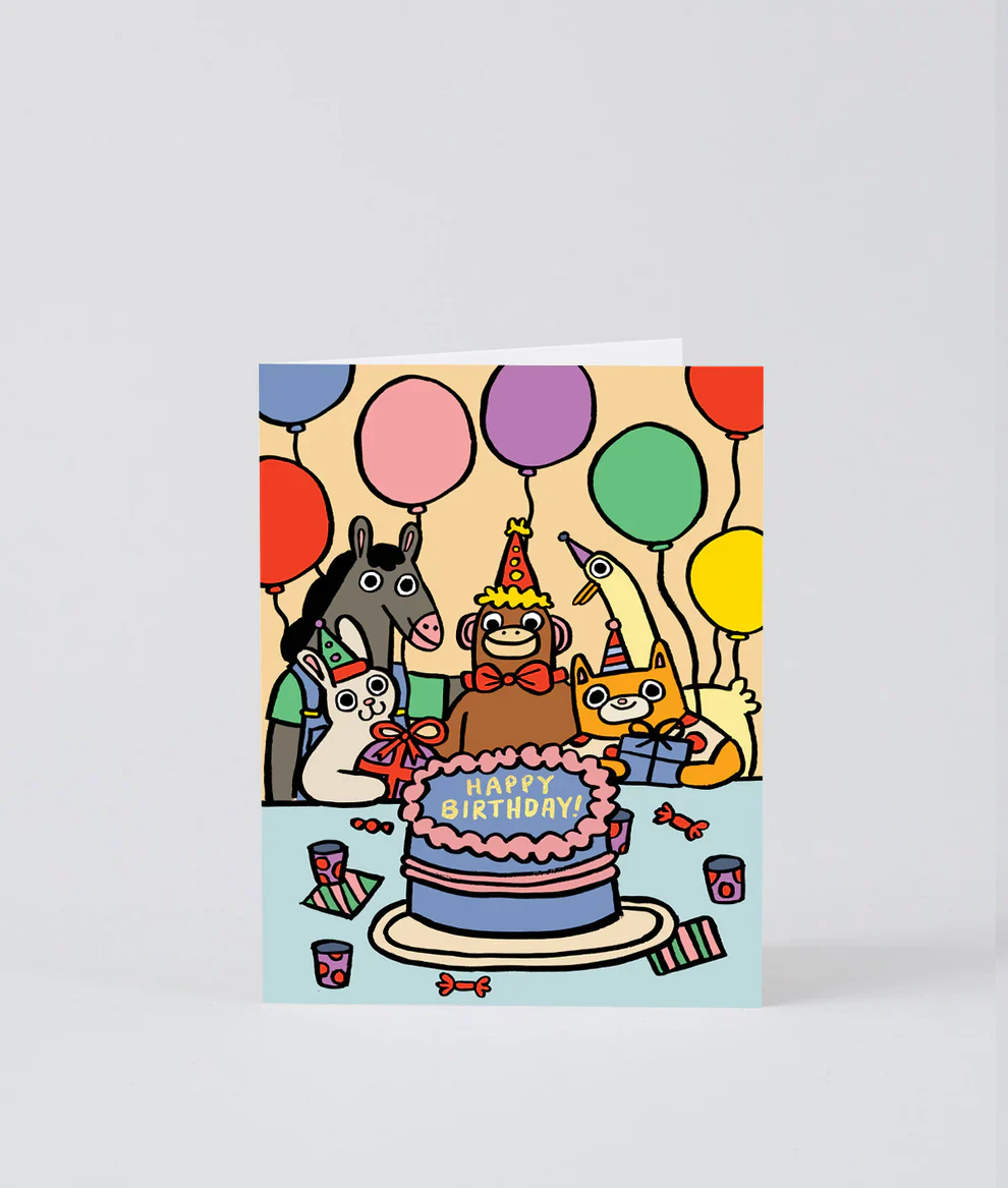 Happy Birthday Party Kids Greetings Card