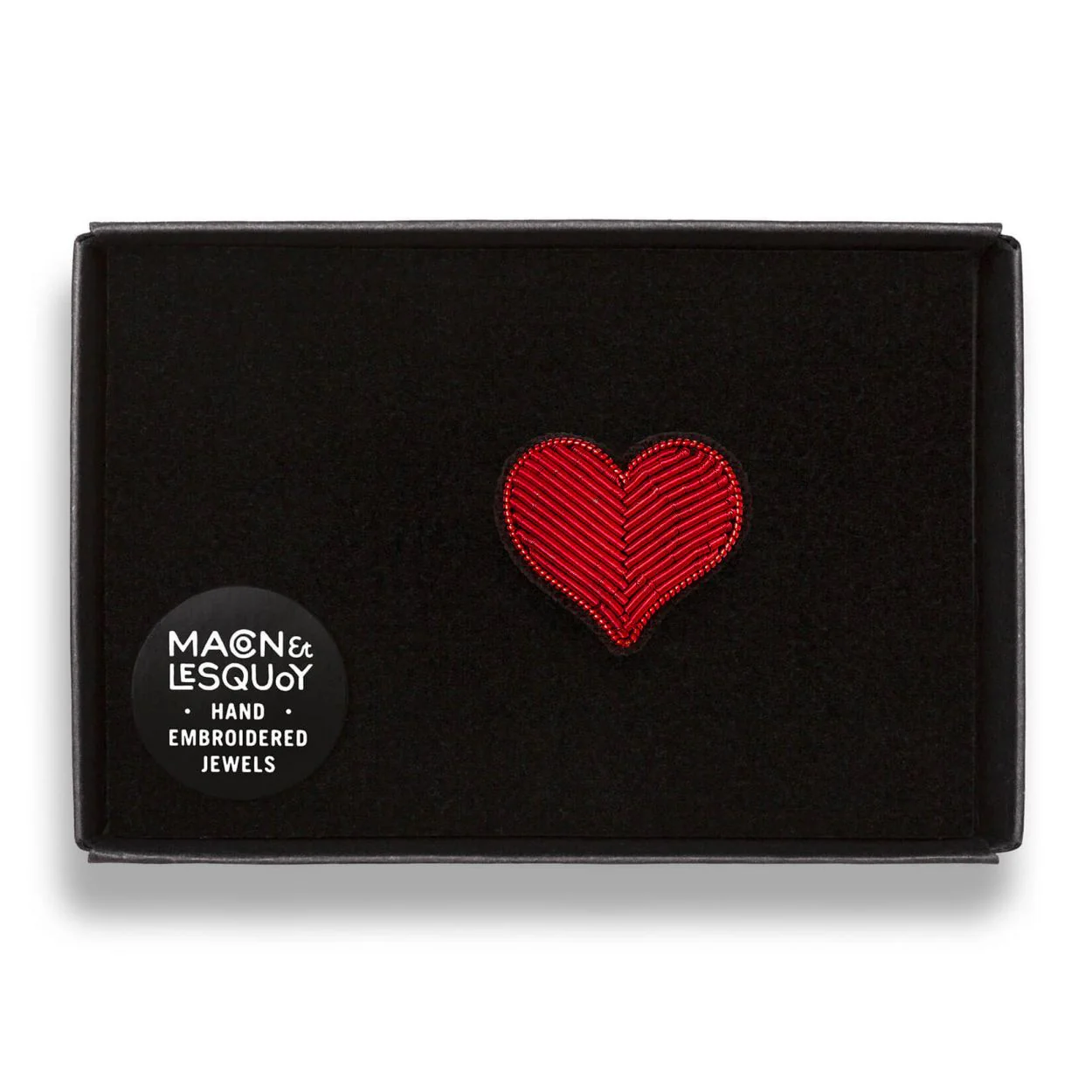 Heart Embroidered Brooch - Image 3