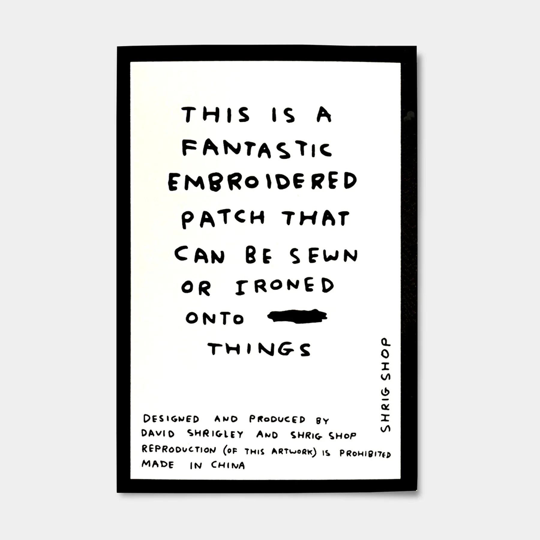 I Want To Look Like This Iron-on Patch by David Shrigley - Image 3