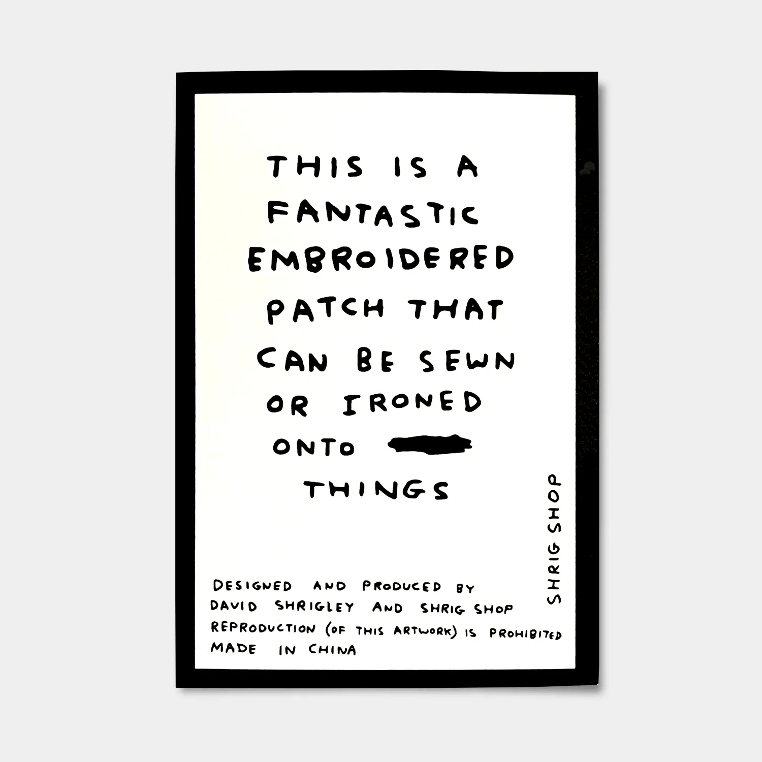 Kiss My Paw Iron-on Patch by David Shrigley - Image 3