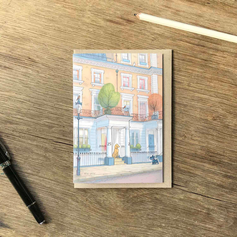 A London Dog's Visit Greeting Card - Image 2