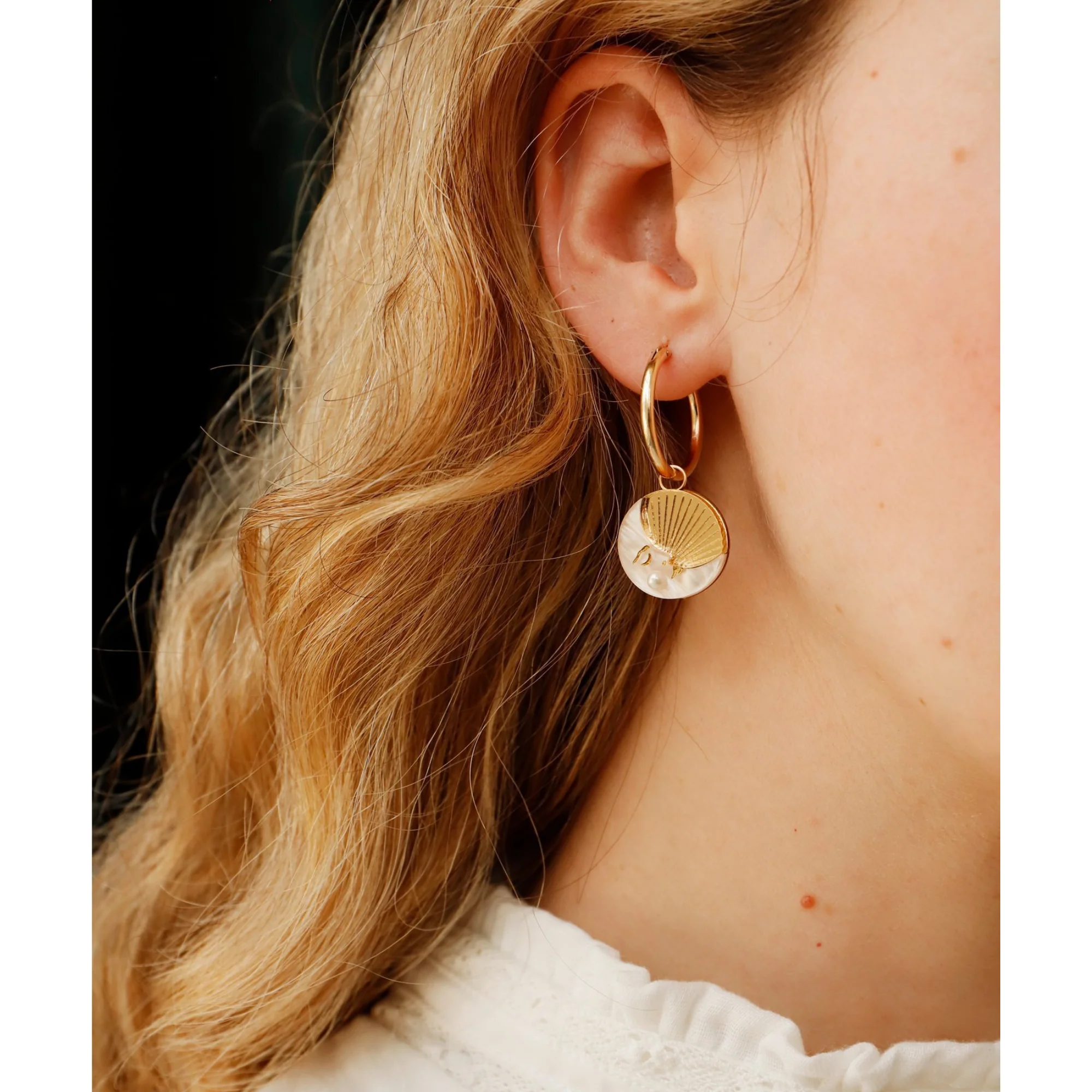 Moon II Hoop Earrings - Image 3