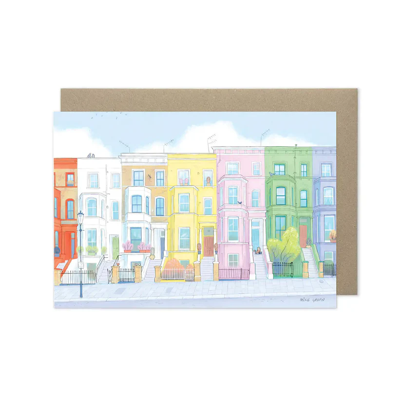 Notting Hill Houses London Greeting Card