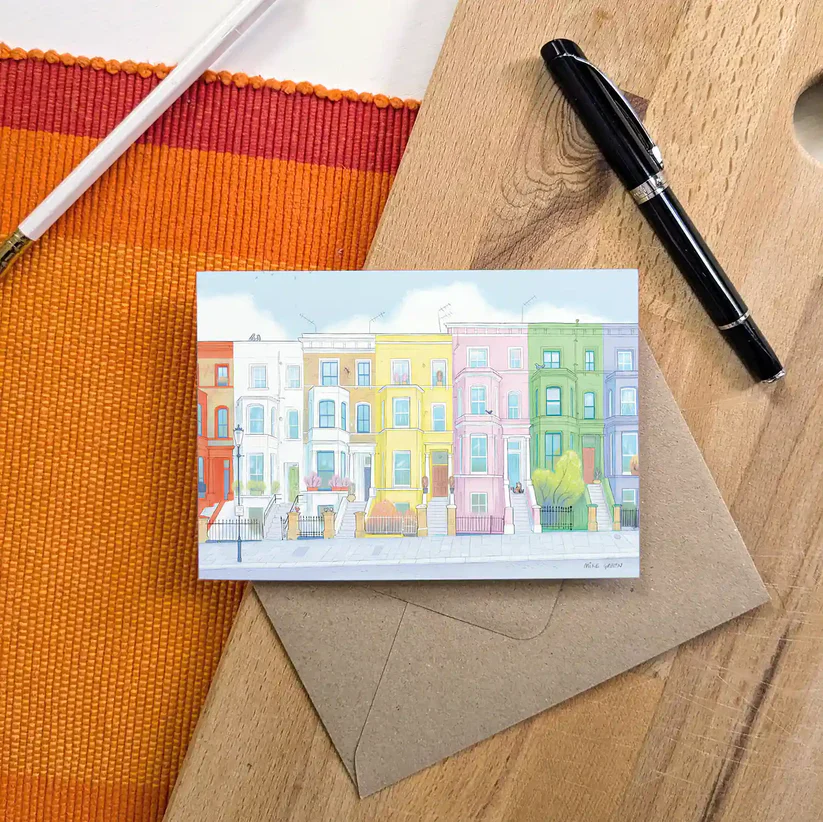 Notting Hill Houses London Greeting Card - Image 2