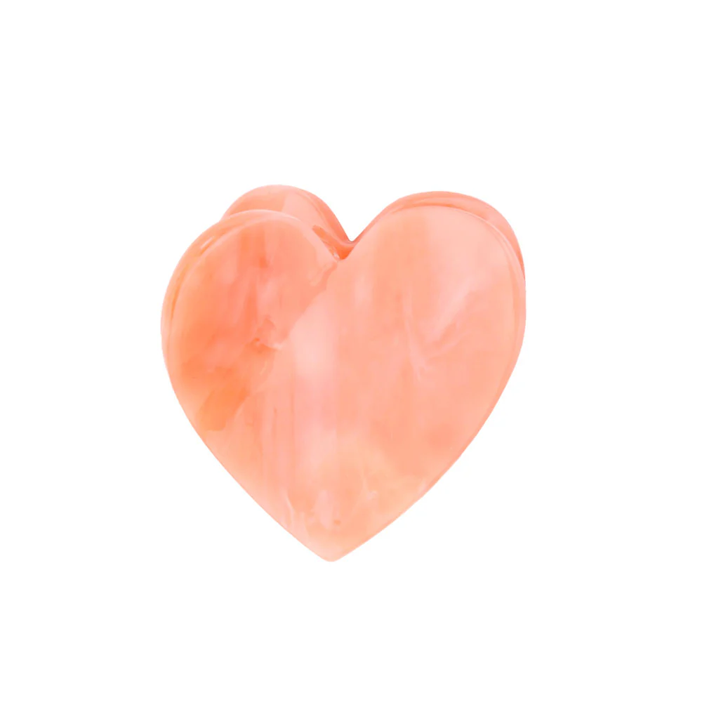 Pink Heart Mini Hair Claw Clip