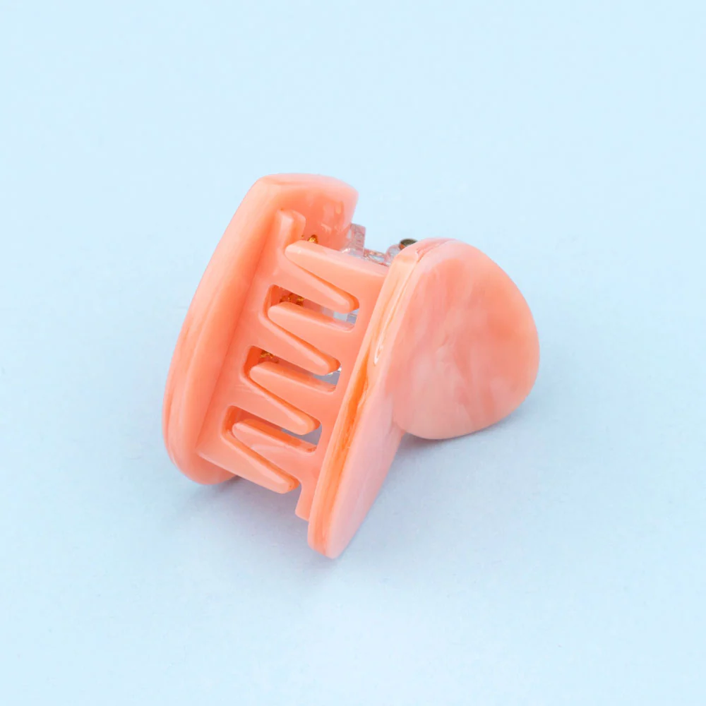Pink Heart Mini Hair Claw Clip - Image 2
