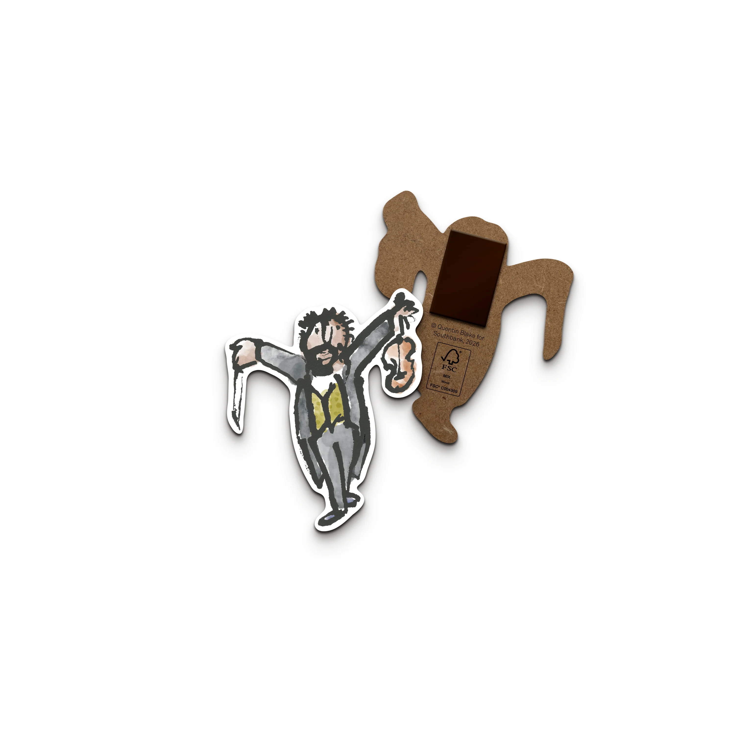 Suit Violinist – Quentin Blake Magnet - Image 2