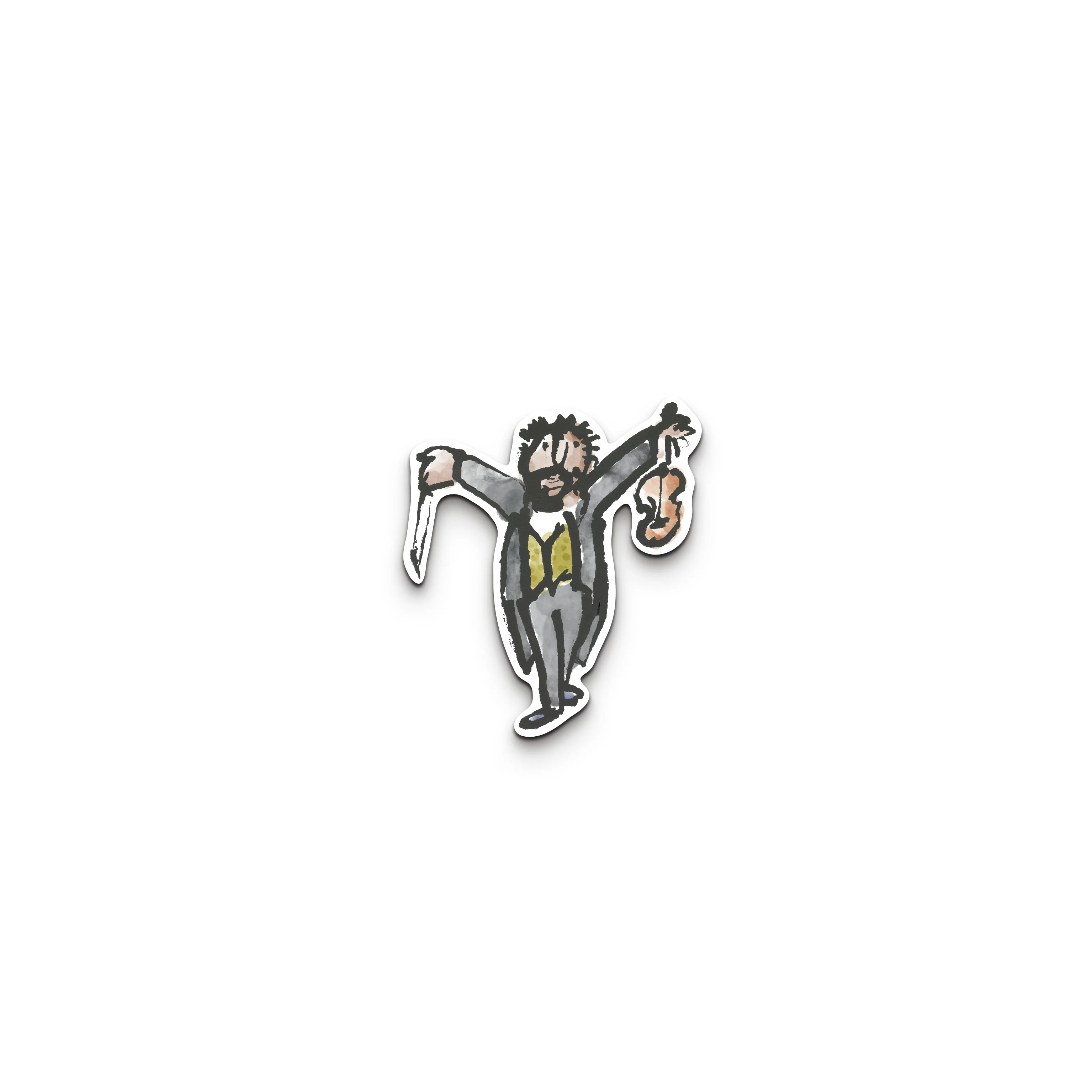 Suit Violinist – Quentin Blake Magnet - Image 3