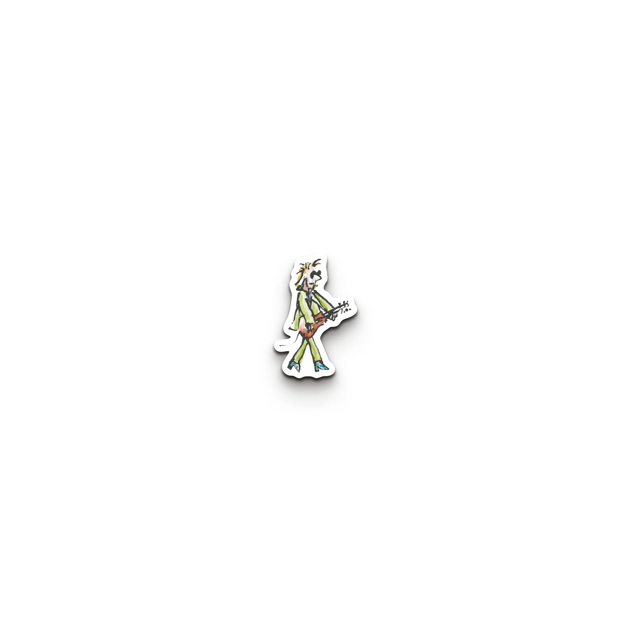 Guitarist – Quentin Blake Wooden Badge - Image 2