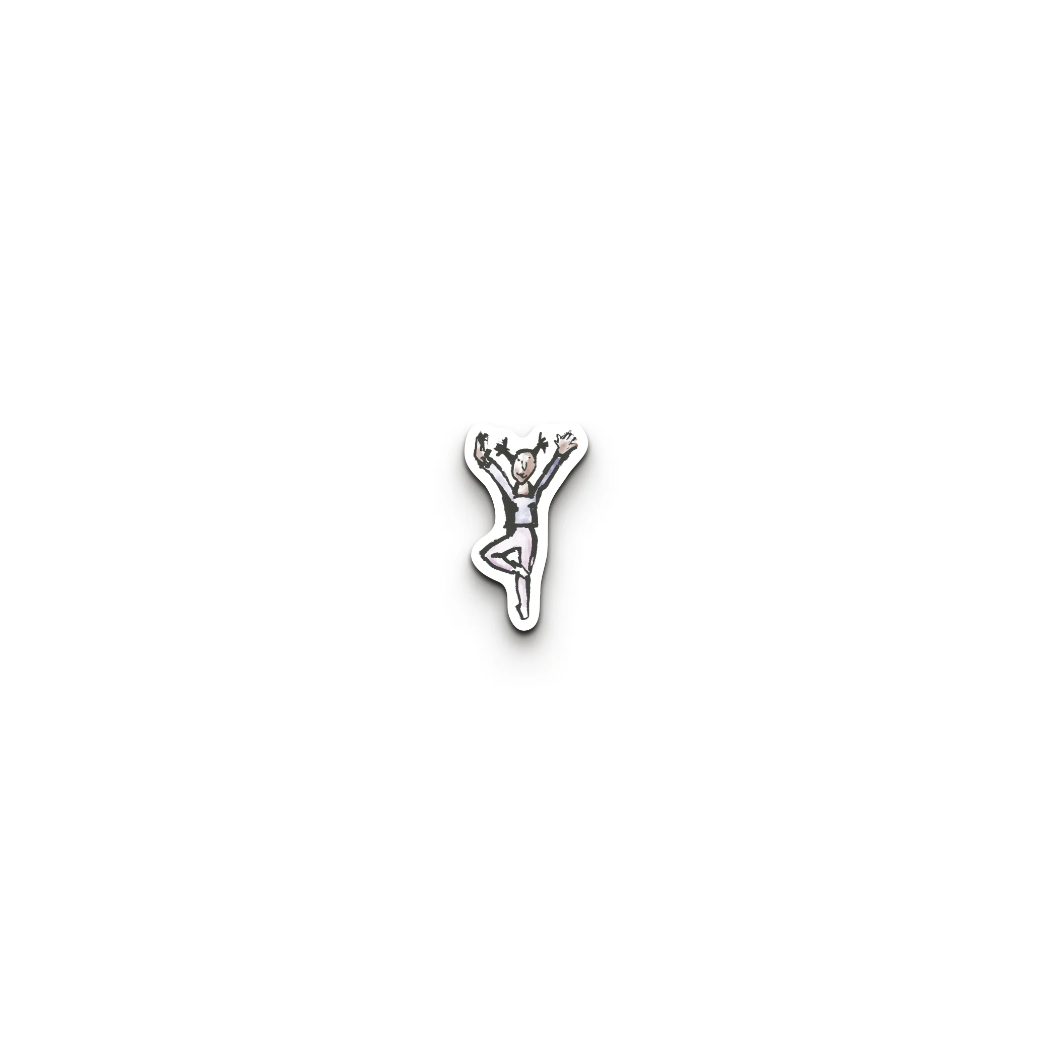 Dancer – Quentin Blake Wooden Badge - Image 2
