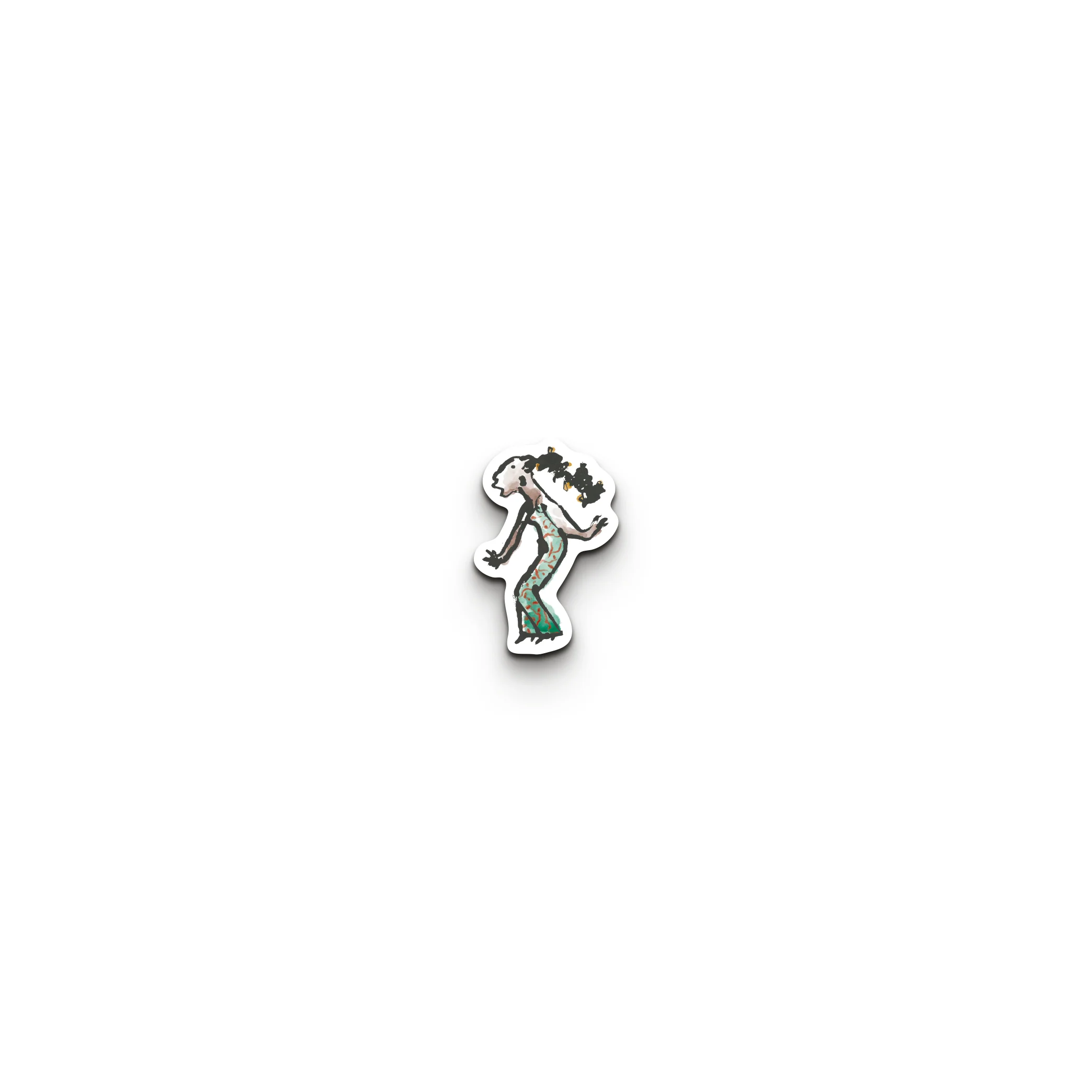 Singer – Quentin Blake Wooden Badge - Image 2