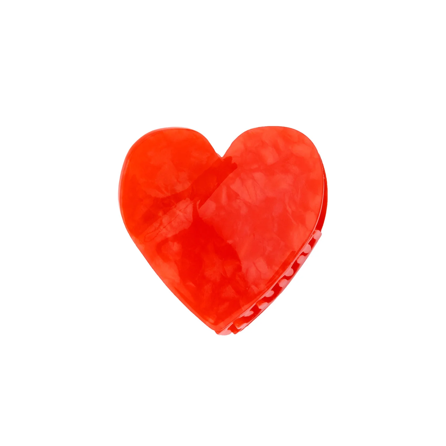 Red Heart Hair Claw Clip