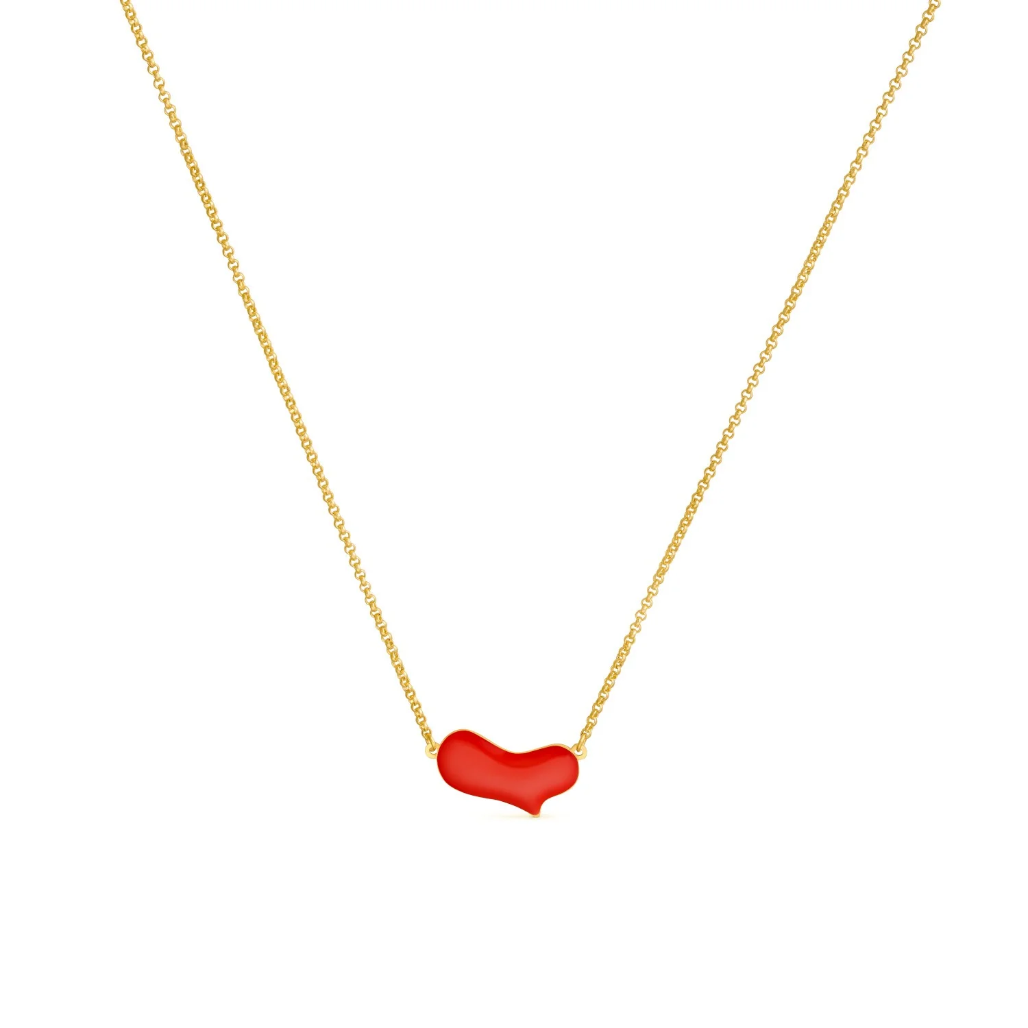 Red Heart Miro Necklace by Joidart